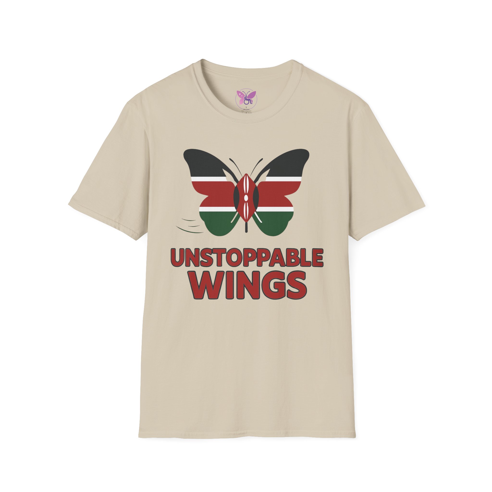 Unstoppable Wings T-Shirt, Butterfly Tee, Kenyan Pride Shirt, Unisex Graphic Tee, Kenya Flag Butterfly Tee, Heritage Tee Gift Comfort Fit - Image 5