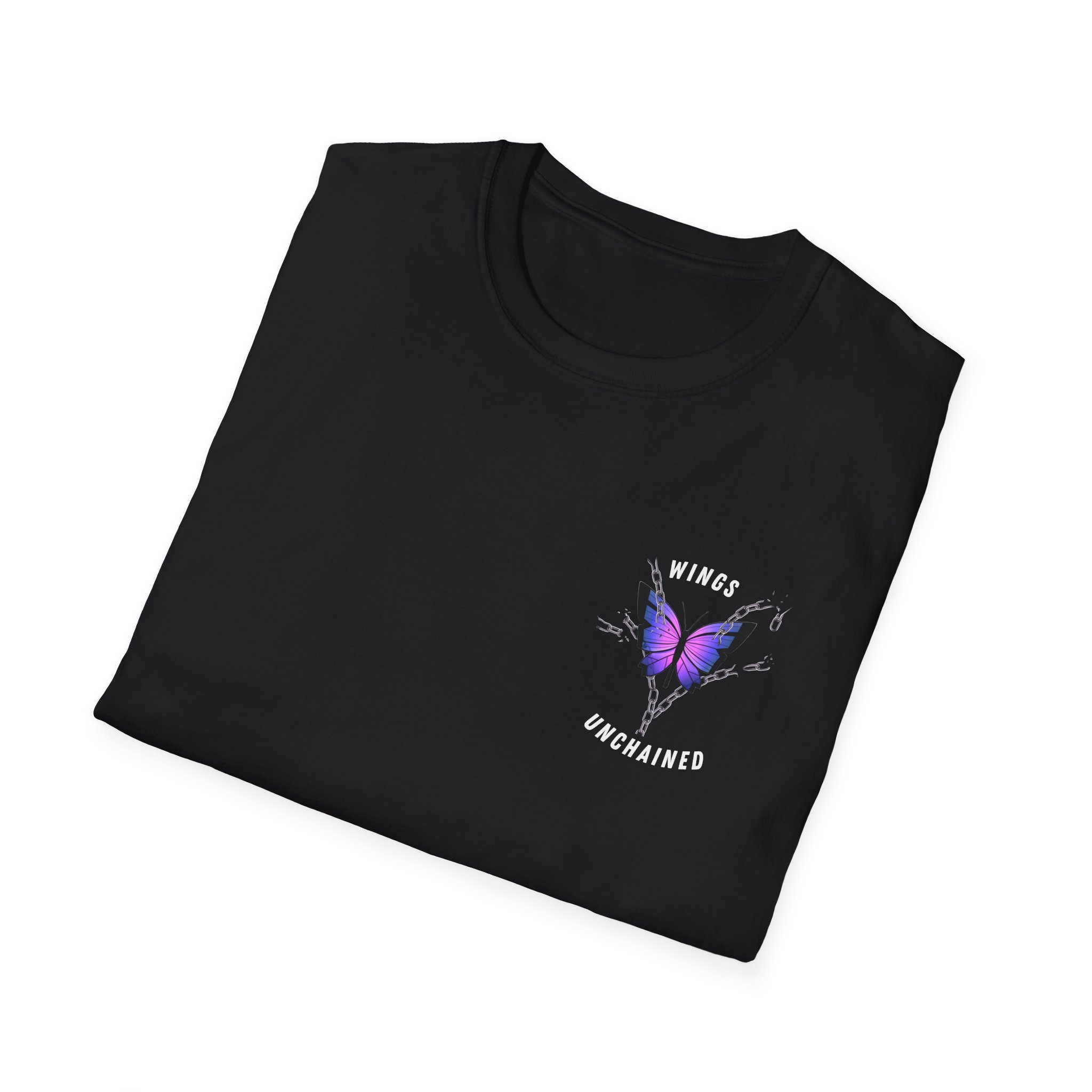 Butterfly Strength T-Shirt Wings Unchained Inspirational Tee, Empowerment , Motivational Gift, Resilient Tee, Surviour Tee, Purple Butterfly - Image 12