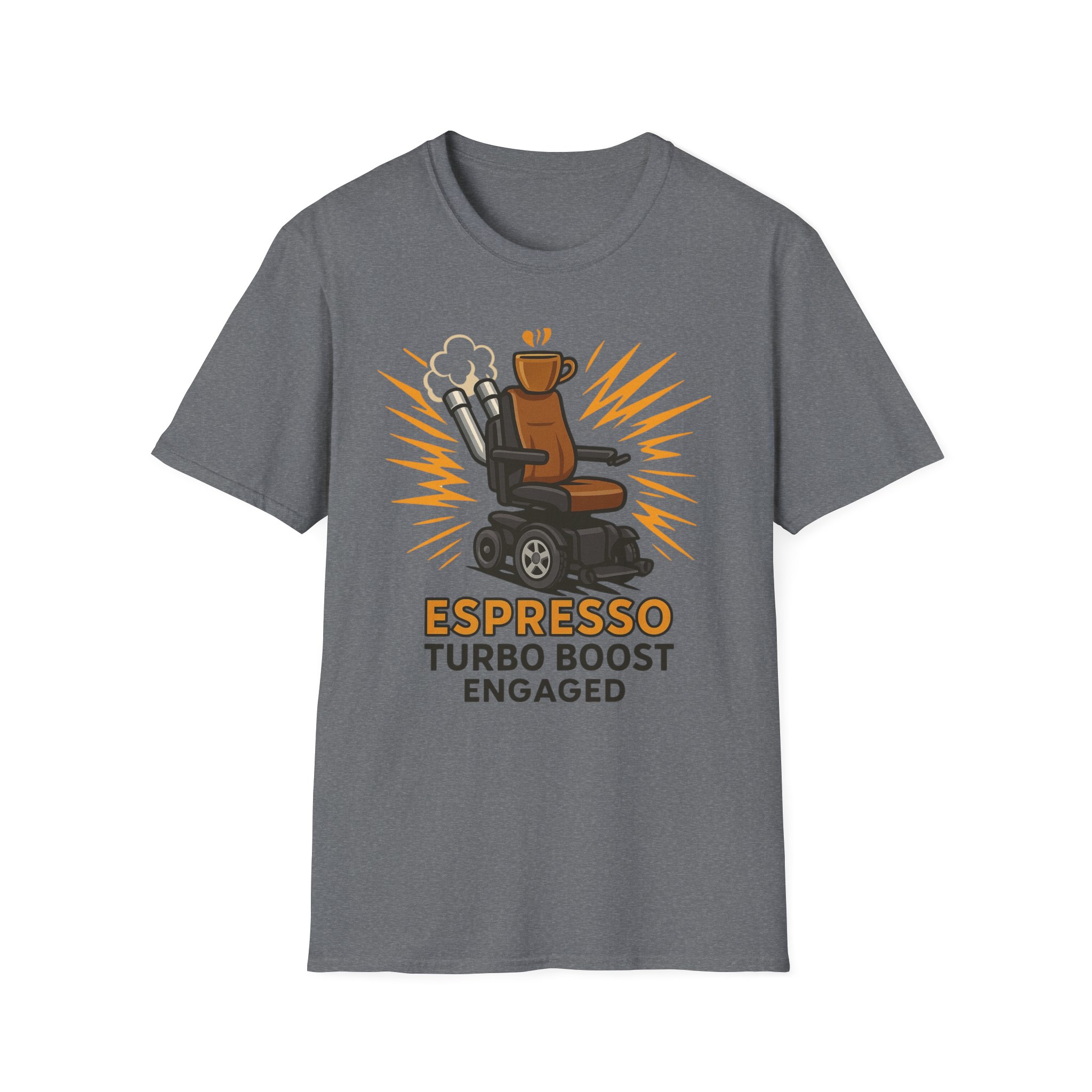 Espresso Turbo Boost Engaged Funny Wheelchair T-Shirt Caffeine and Unstoppable Vibes, Coffee Lover , Wicked Sense of Humor. - Image 25