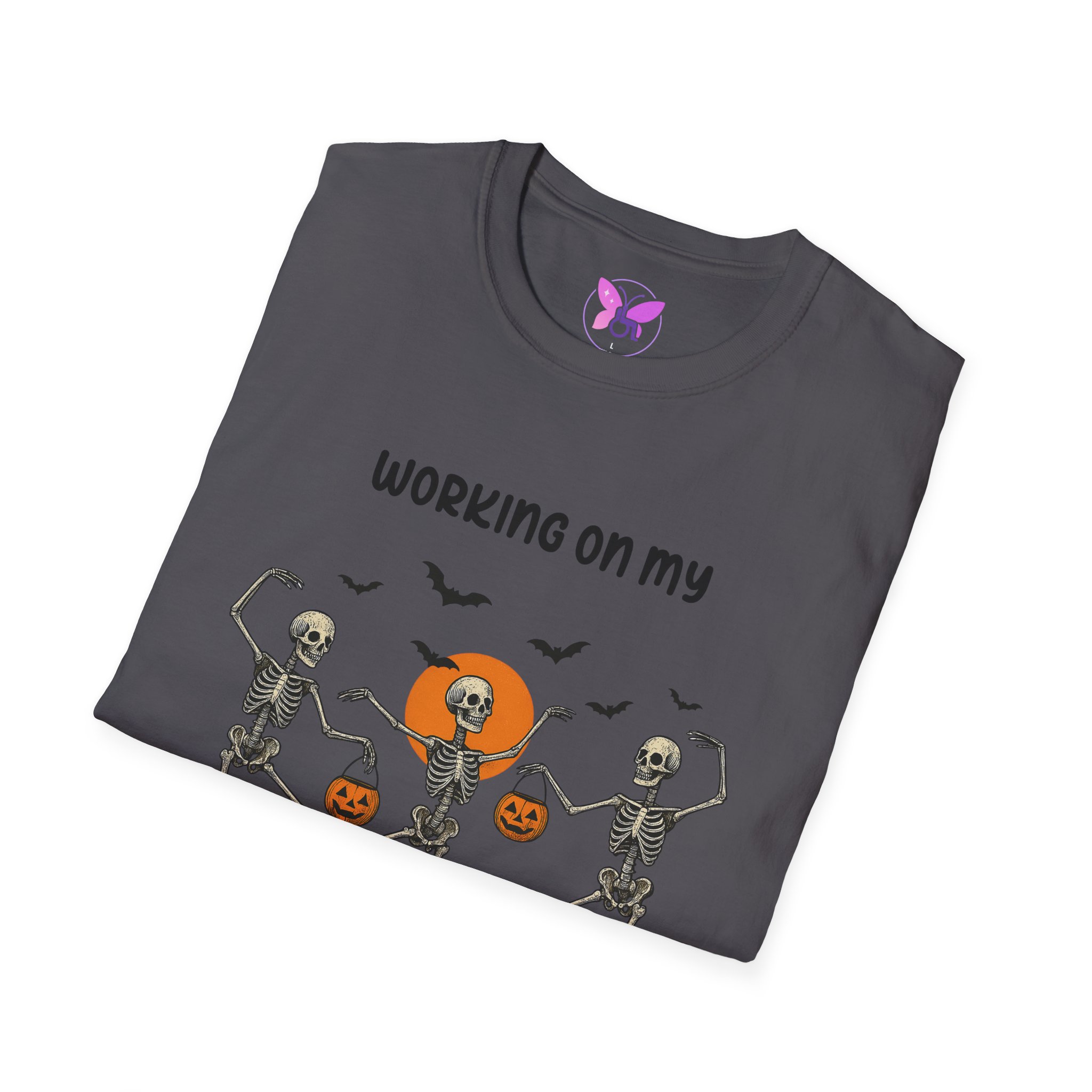 Social Skeleton Halloween Unisex Softstyle T-Shirt, Inspirational Tee, Casual Wear, Gift for Friends, Everyday Comfort, Positive Vibes - Image 24