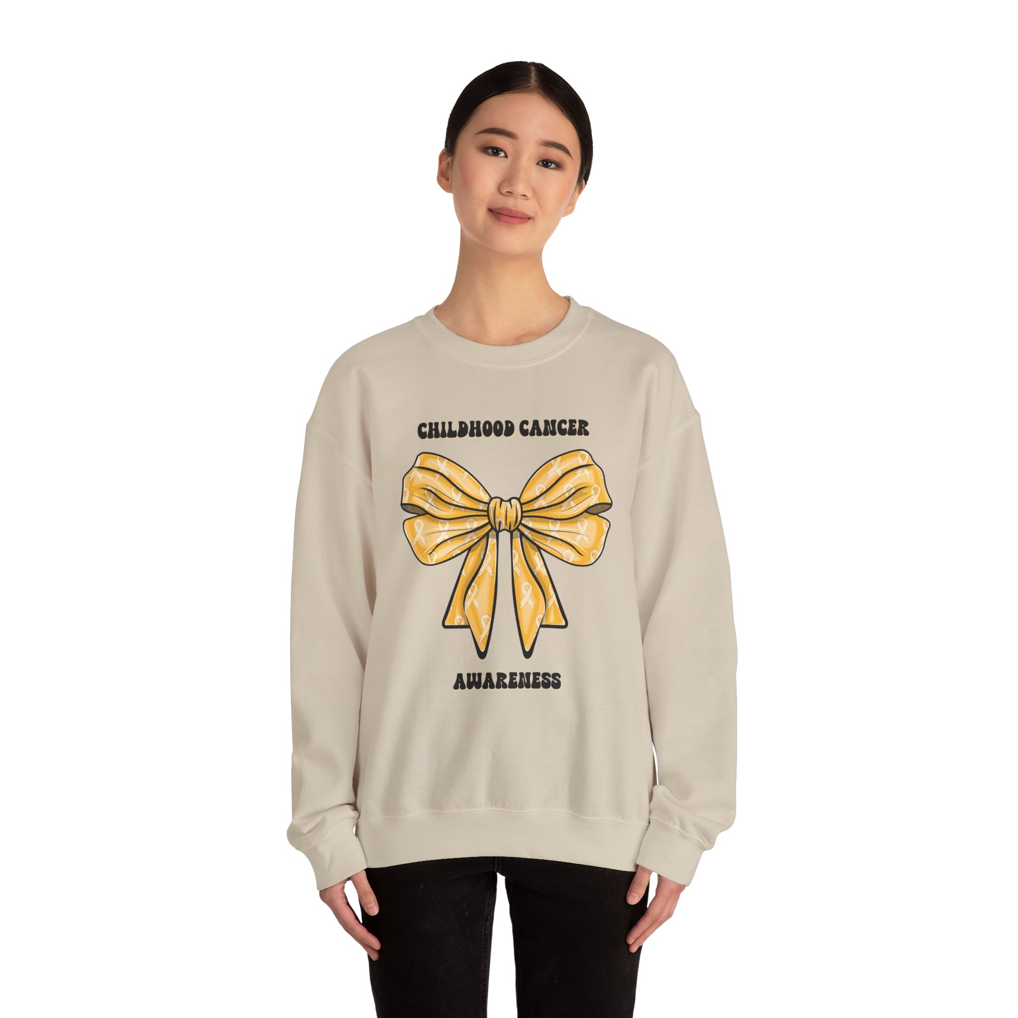 Childhood Cancer Gold Ribbon Sweatshirt -Awareness Sweatshirt, Advocacy Apparel, Fundraiser Gift, Cancer Awareness, Survivor Support - Image 16