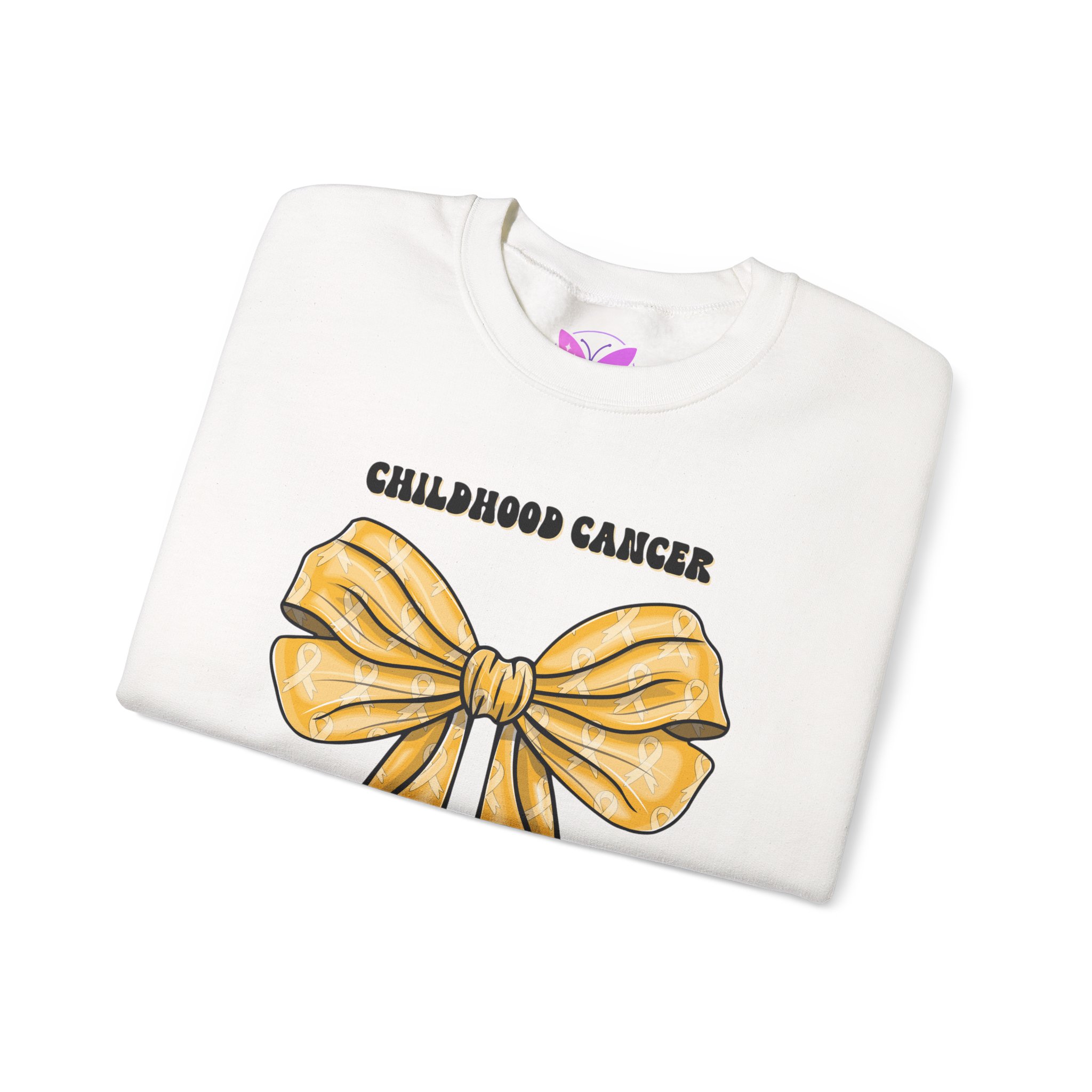 Childhood Cancer Gold Ribbon Sweatshirt -Awareness Sweatshirt, Advocacy Apparel, Fundraiser Gift, Cancer Awareness, Survivor Support - Image 3