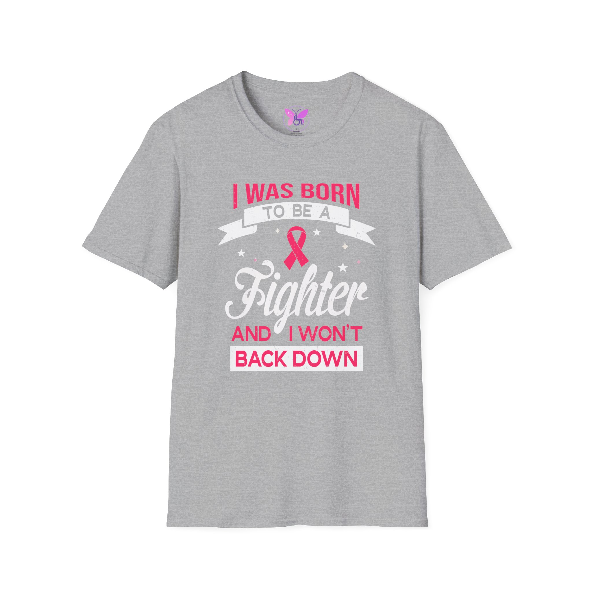Breast Cancer Awareness Fighter T-Shirt Born to Be a Fighter I Wont Back Down Shirt, Pink Ribbon Empowerment Tee, Survivor Support Gift - Image 5