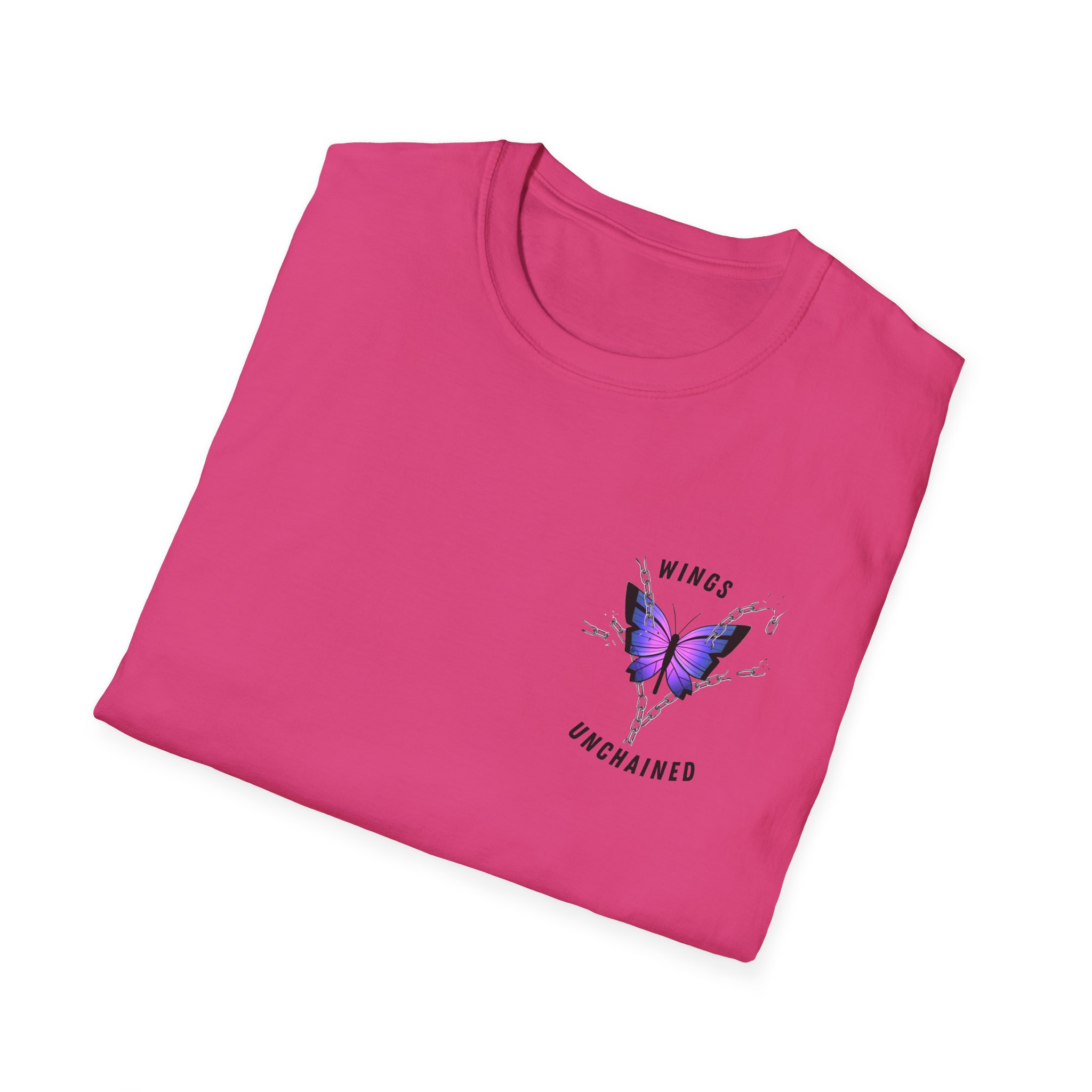 Butterfly Strength T-Shirt Wings Unchained Inspirational Tee, Empowerment , Motivational Gift, Resilient Tee, Surviour Tee, Purple Butterfly - Image 36