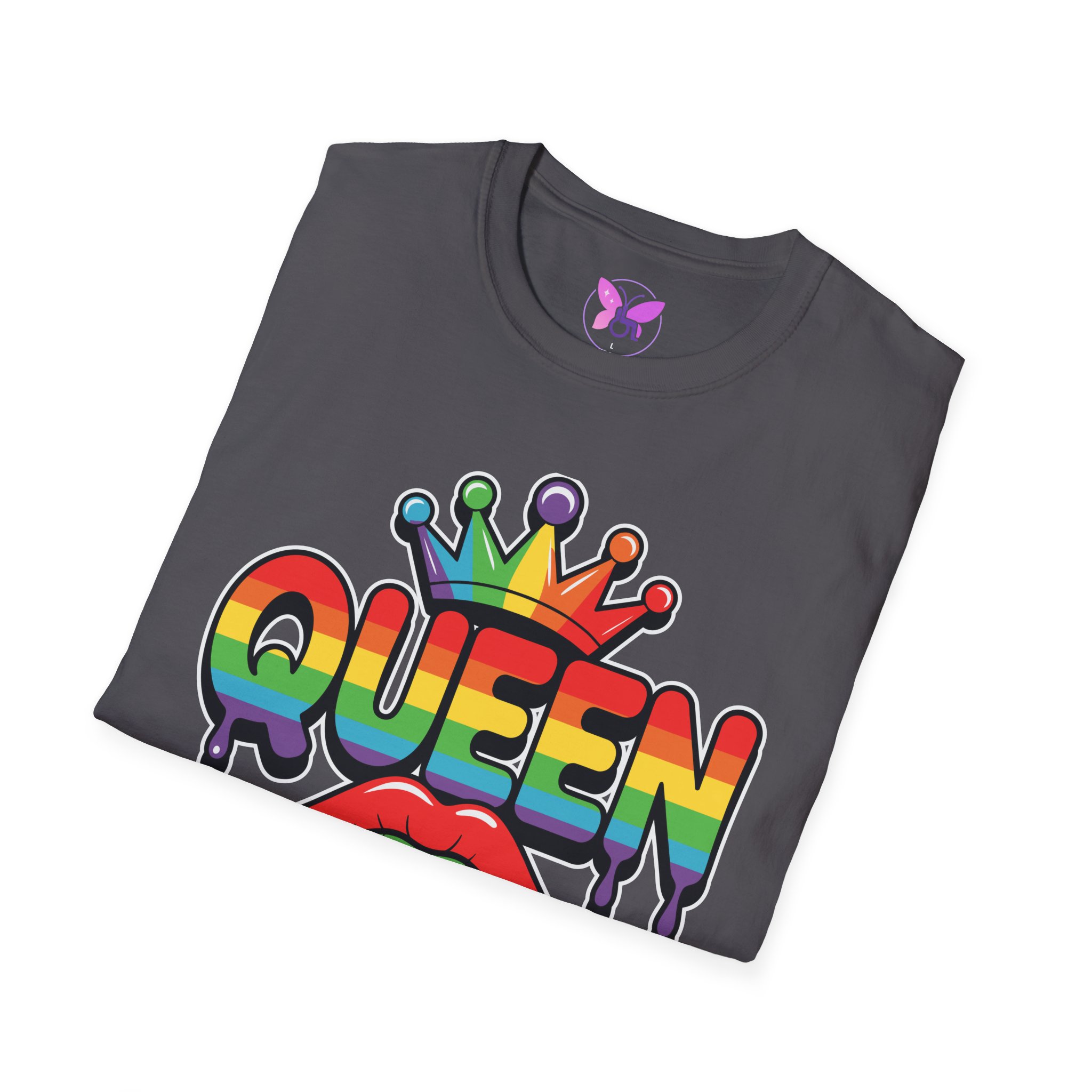 Pride Queen LGBTQ+ Unisex Softstyle T-Shirt, Inspirational Tee, Casual Wear, Gift for Friends, Everyday Comfort, Positive Vibes - Image 28