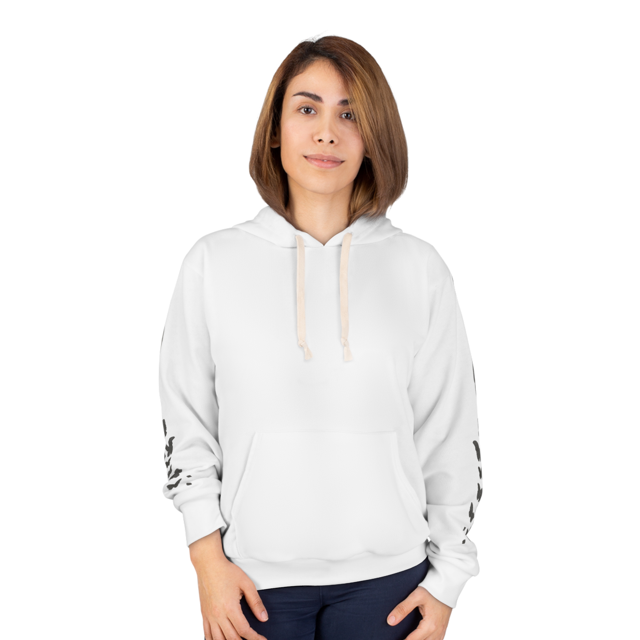 Wings of Survival Unisex Pullover Hoodie, Skull and Butterflies, Streetwear ,Gothic Pullover, Roses Hoodie. Festival Hoodie, Classy Hoodie - Image 3