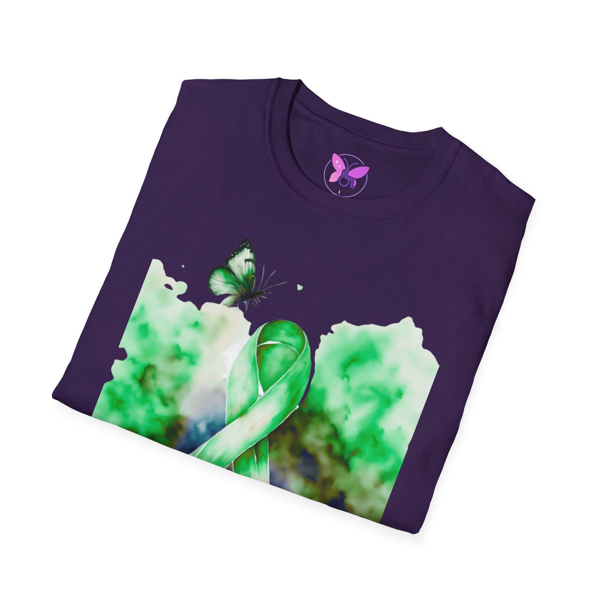 Cerebral Palsy Awareness T-Shirt Green Ribbon Butterfly Tee for Support, Disability Pride Unisex T-Shirt Gift for Campaign t-shirt - Image 28
