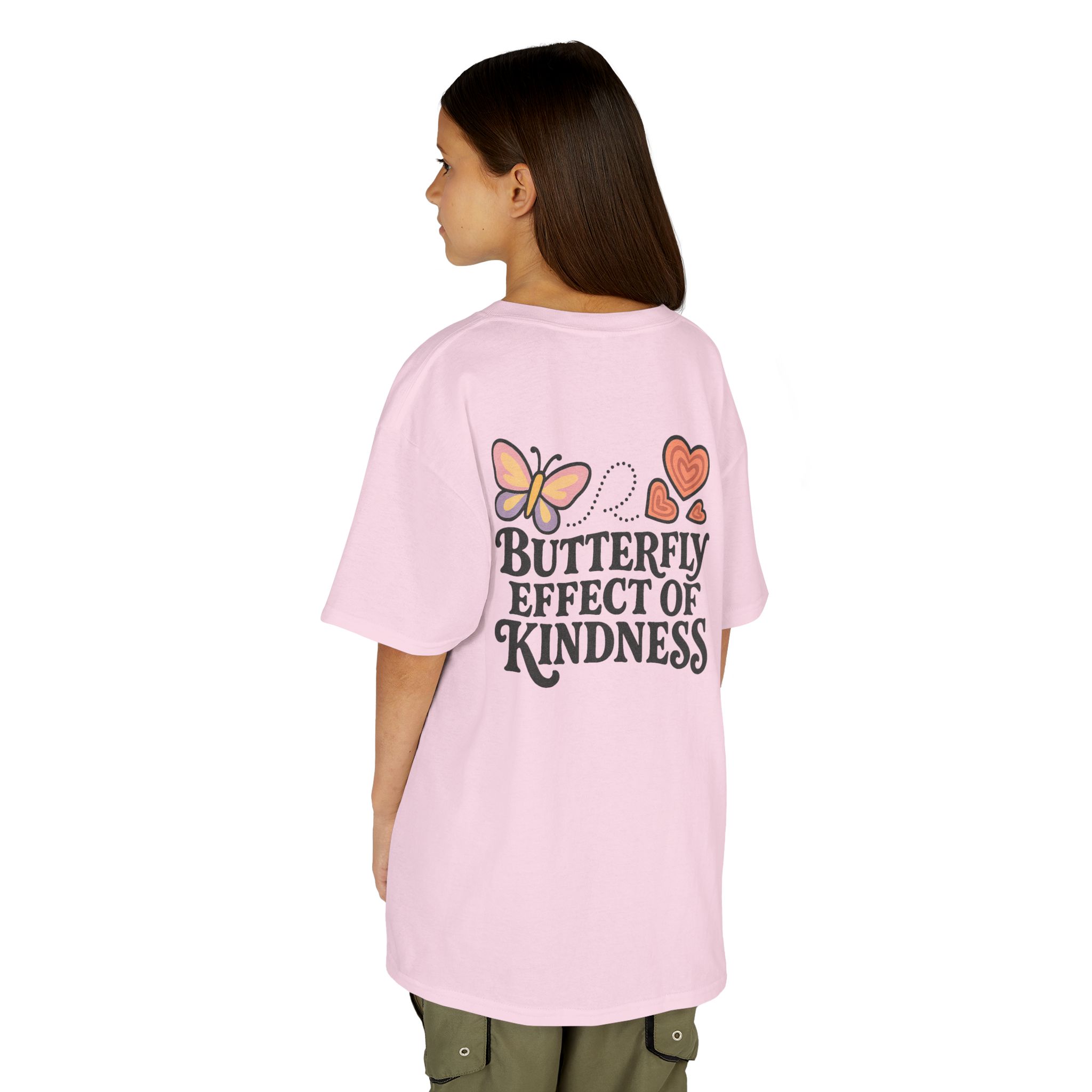 Kids Butterfly Effect of Kindness T-Shirt National Pink Shirt Day - Image 62