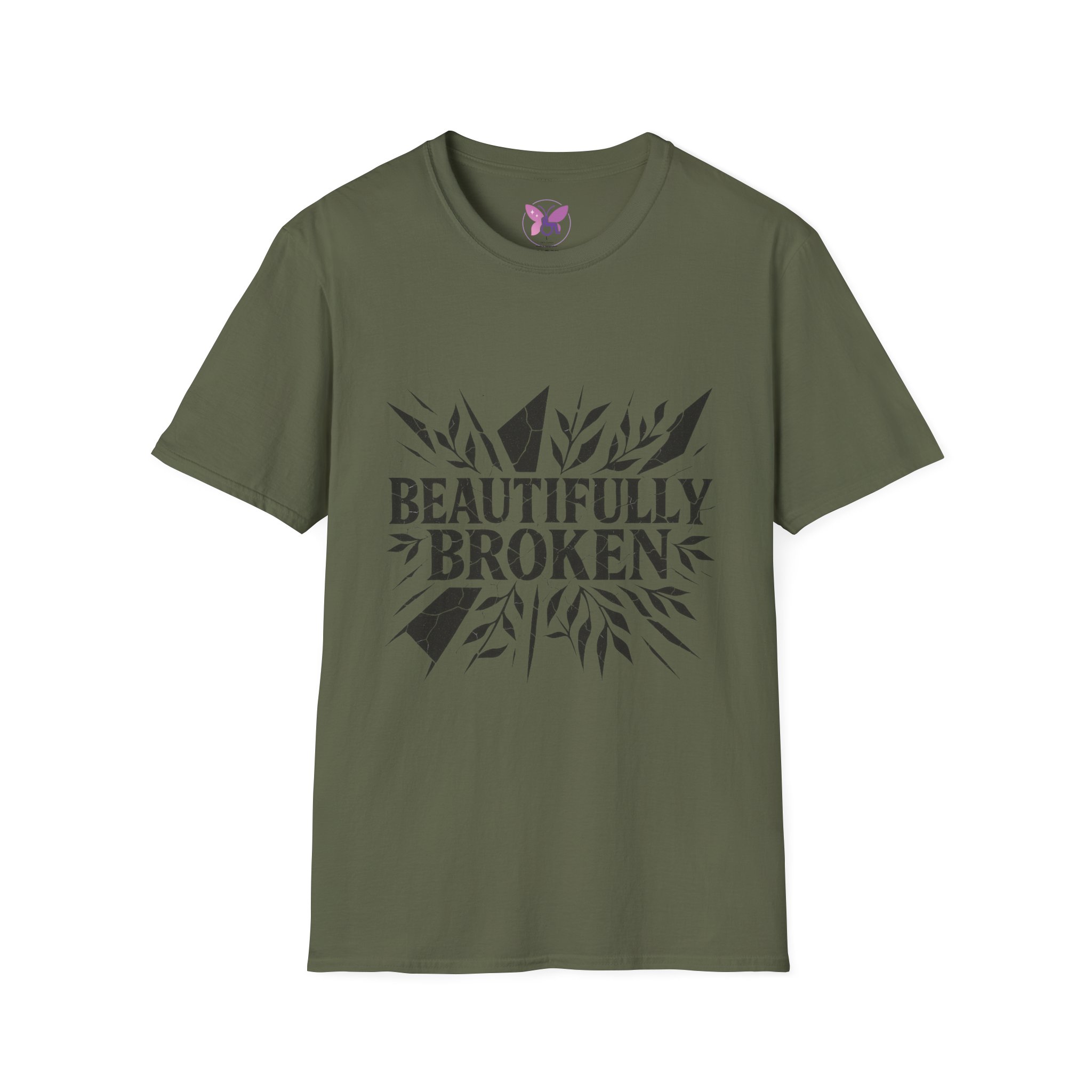 Beautifully Broken T-Shirt Inspirational Quote Tee, Empowerment Gift Promoting Self-love, Motivation and Mental Health Awareness. - Image 21
