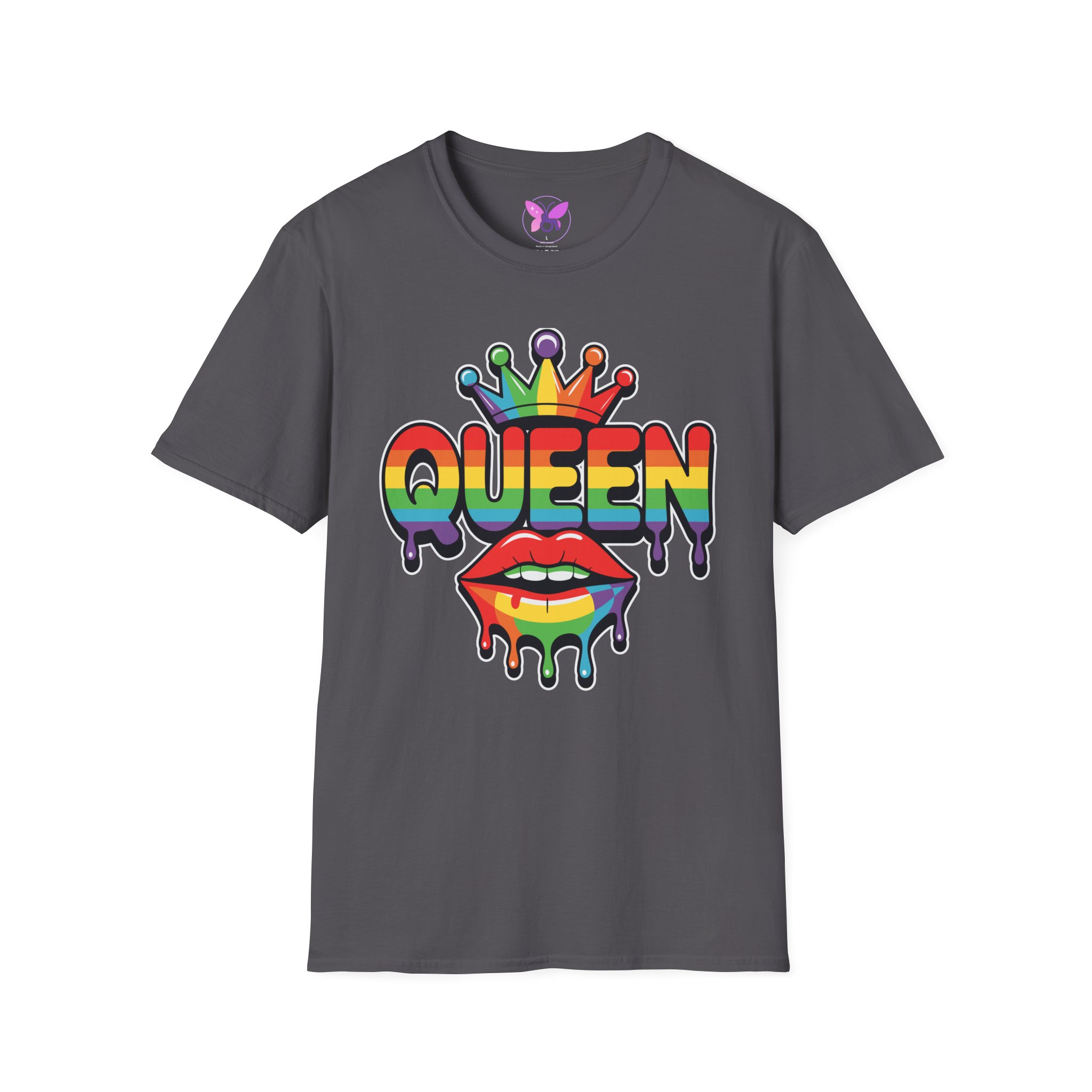 Pride Queen LGBTQ+ Unisex Softstyle T-Shirt, Inspirational Tee, Casual Wear, Gift for Friends, Everyday Comfort, Positive Vibes - Image 25