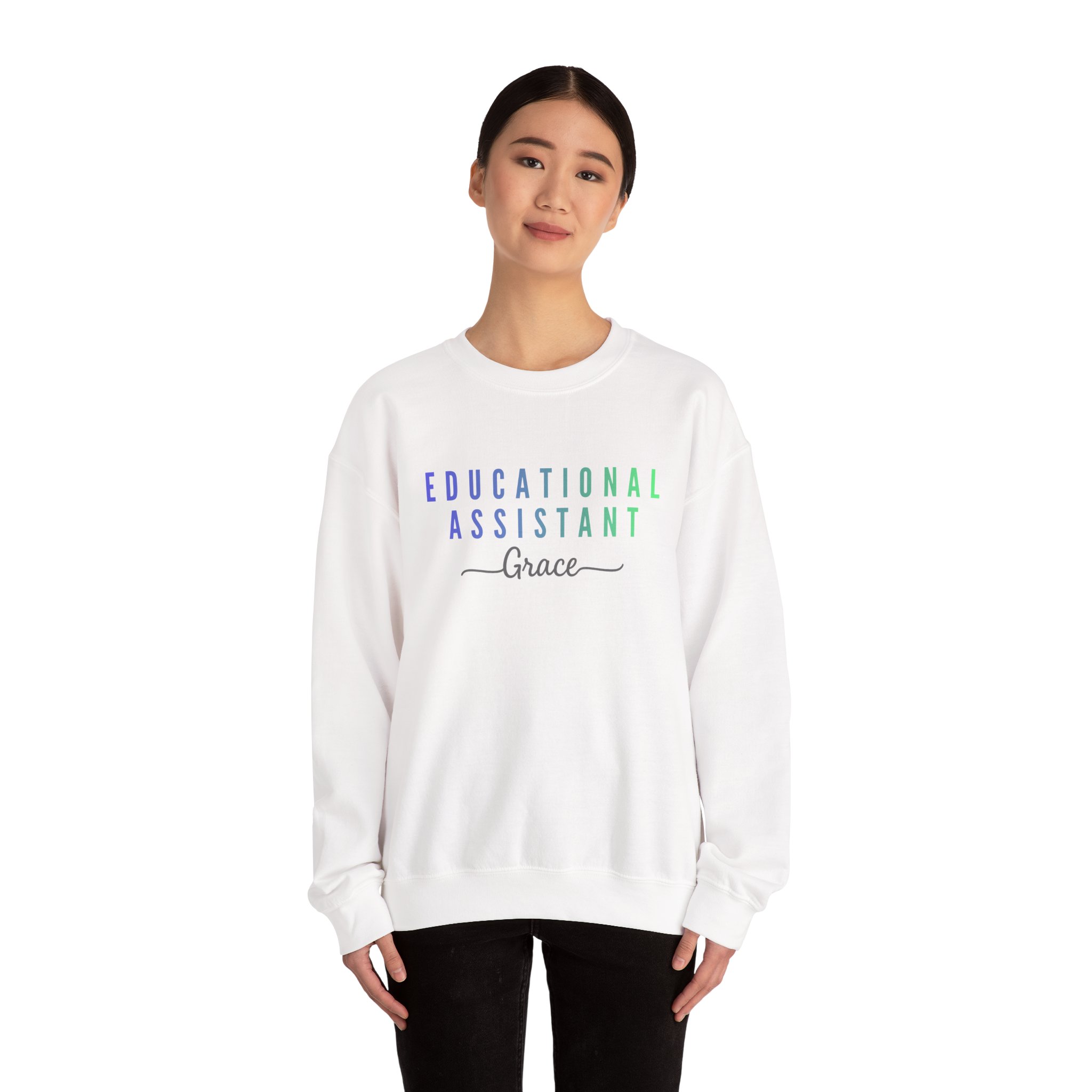 Personalized Educational Assistant Teacher Custom Assistant Teacher Crewneck, Back to School Sweater Teacher Appreciation - Image 4