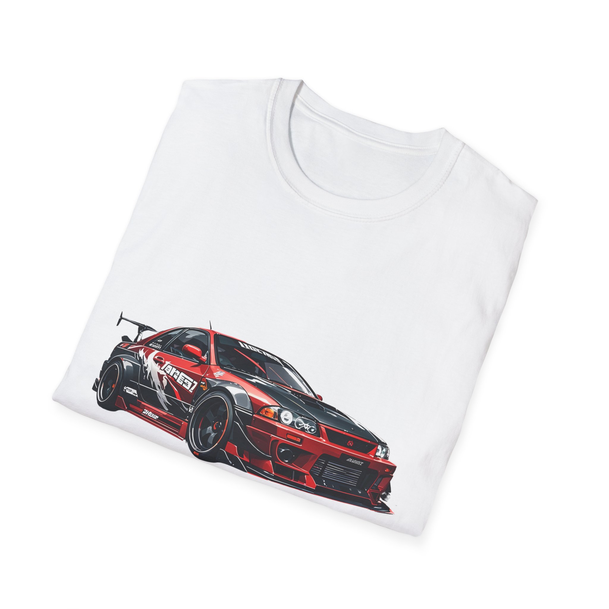 Red Drift Race Car T-Shirt | Sports Car Graphic Tee - Image 4