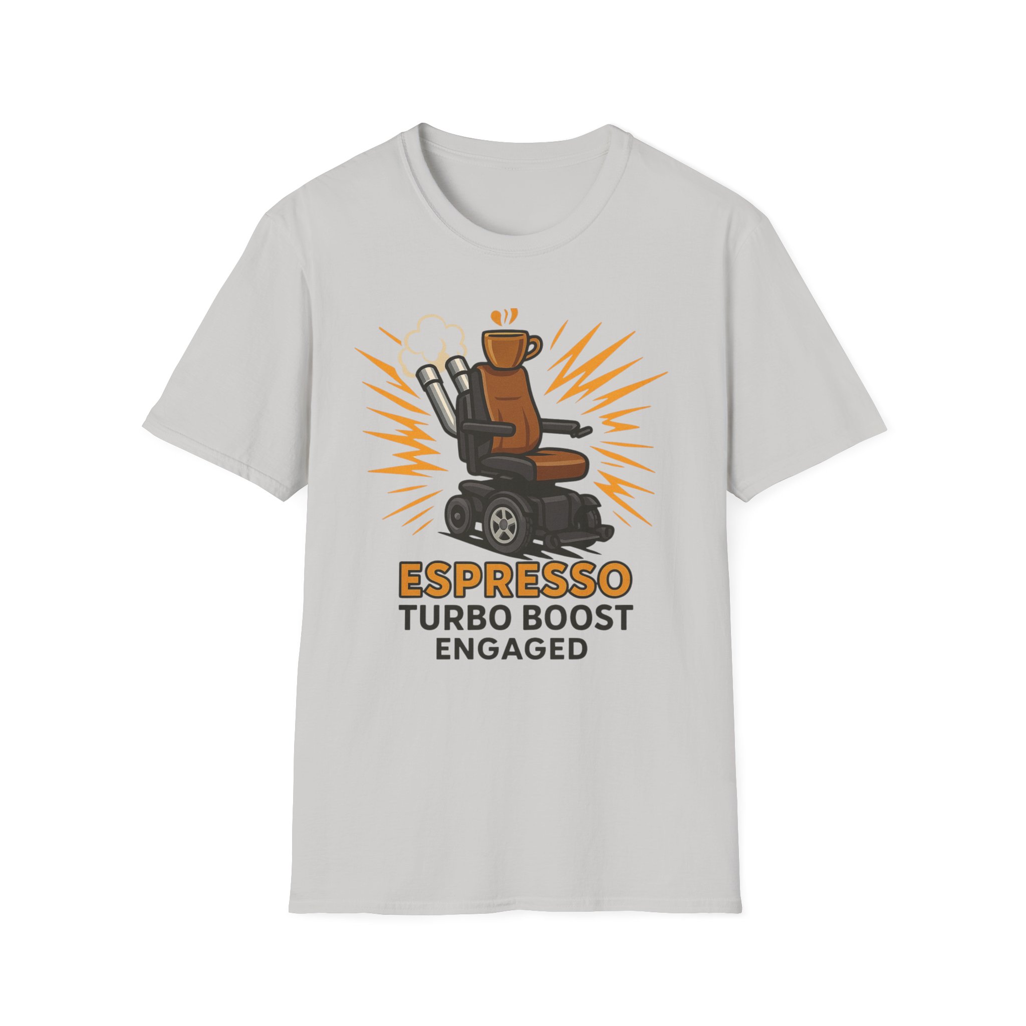 Espresso Turbo Boost Engaged Funny Wheelchair T-Shirt Caffeine and Unstoppable Vibes, Coffee Lover , Wicked Sense of Humor. - Image 9