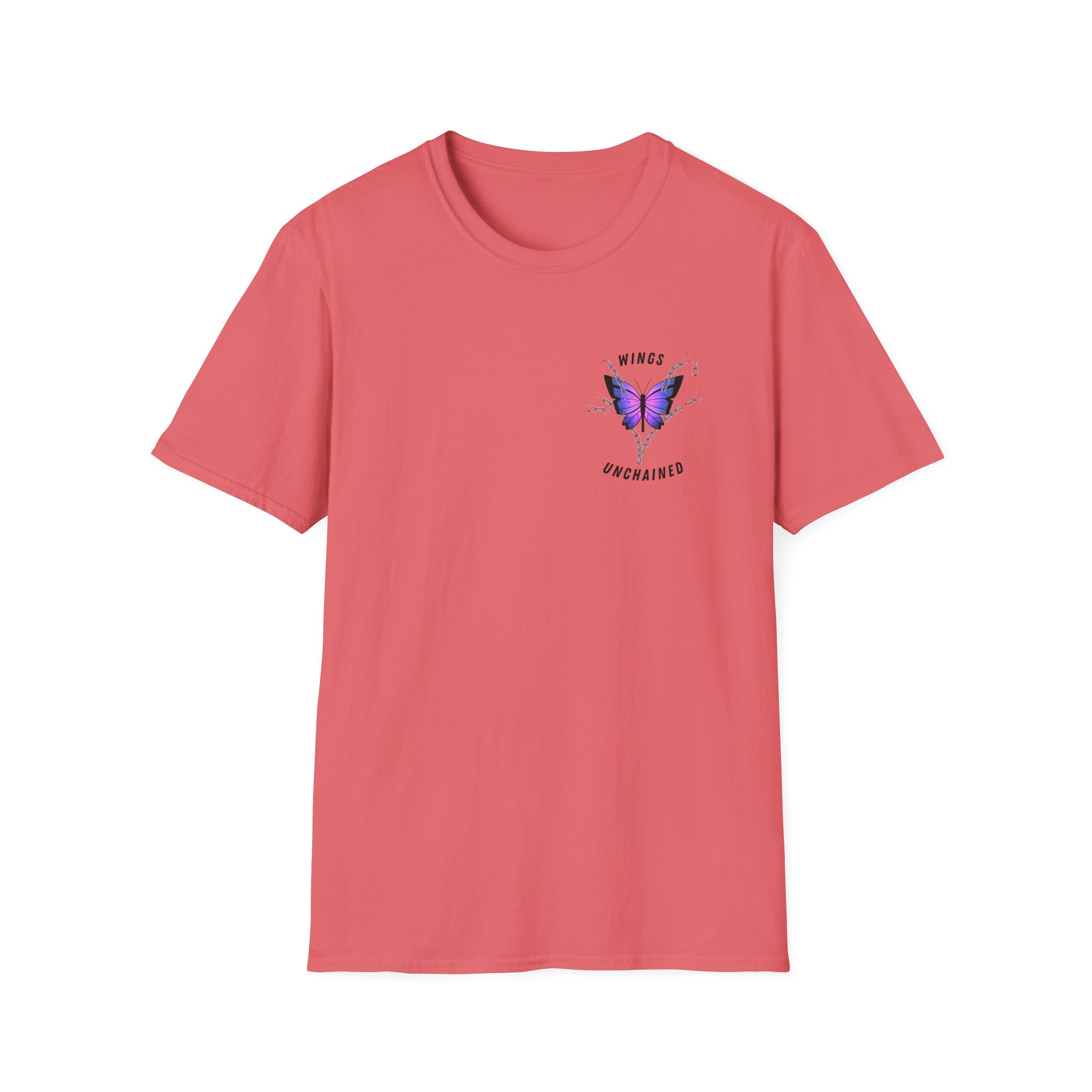 Butterfly Strength T-Shirt Wings Unchained Inspirational Tee, Empowerment , Motivational Gift, Resilient Tee, Surviour Tee, Purple Butterfly - Image 5