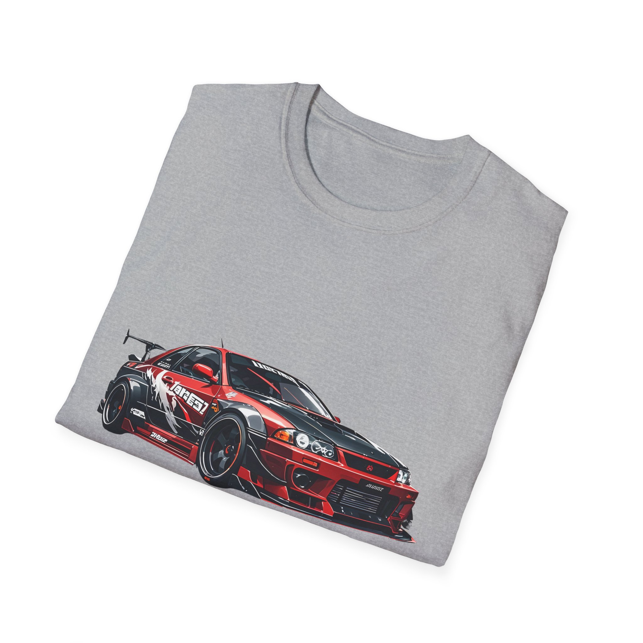 Red Drift Race Car T-Shirt | Sports Car Graphic Tee - Image 12
