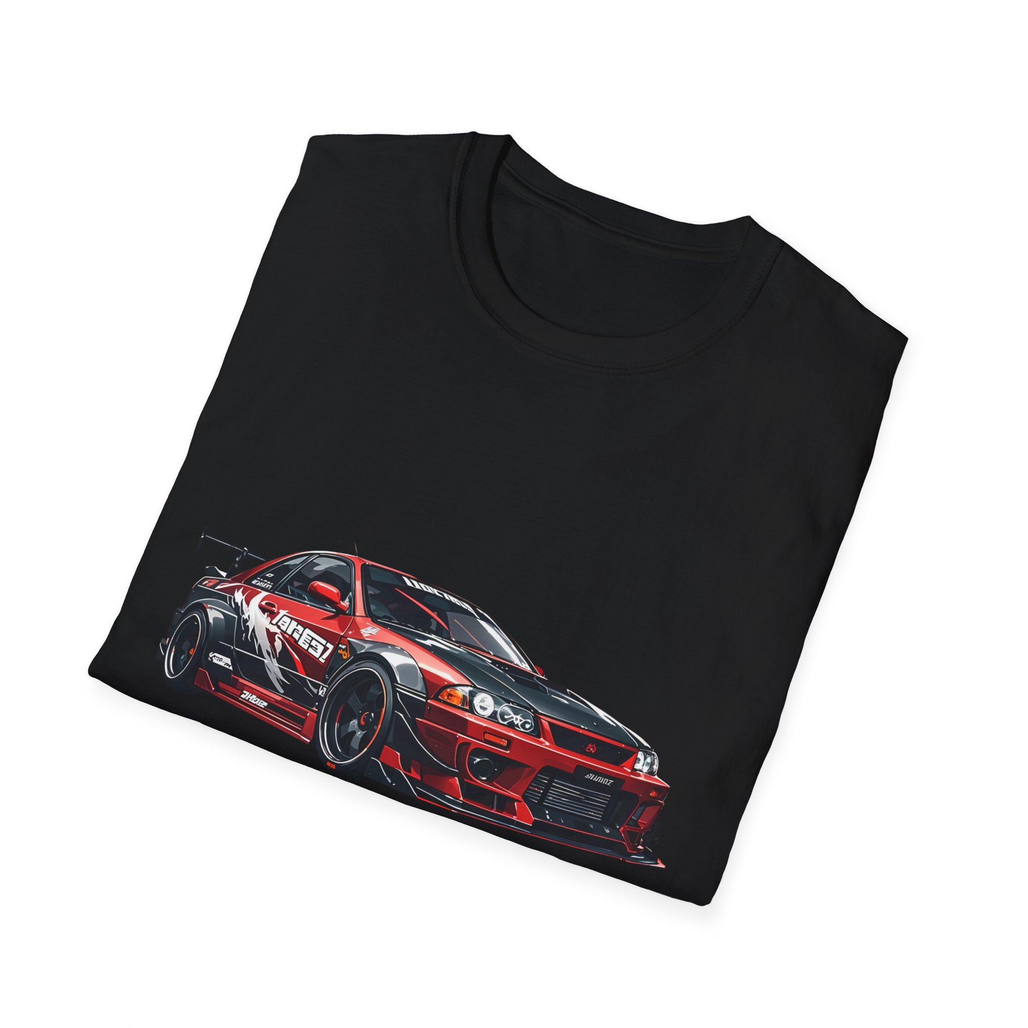 Red Drift Race Car T-Shirt | Sports Car Graphic Tee - Image 8