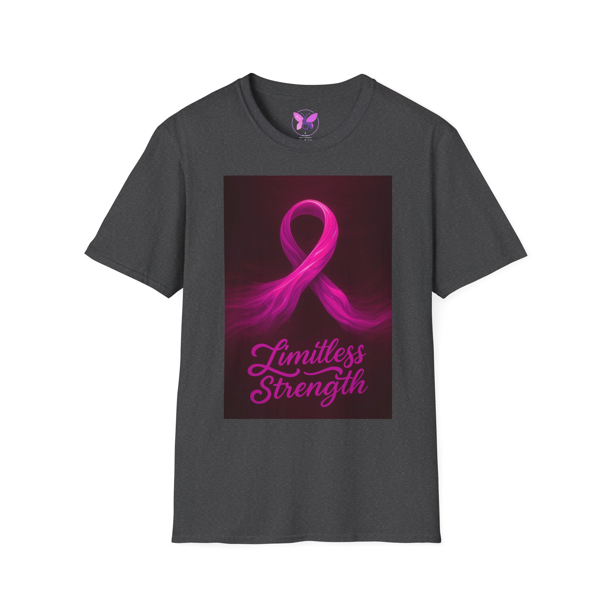Limitless Strength Awareness T-Shirt, Breast Cancer Awareness Tee, Inspirational Shirt, Empowerment Gift, Unisex Softstyle T-Shirt - Image 5