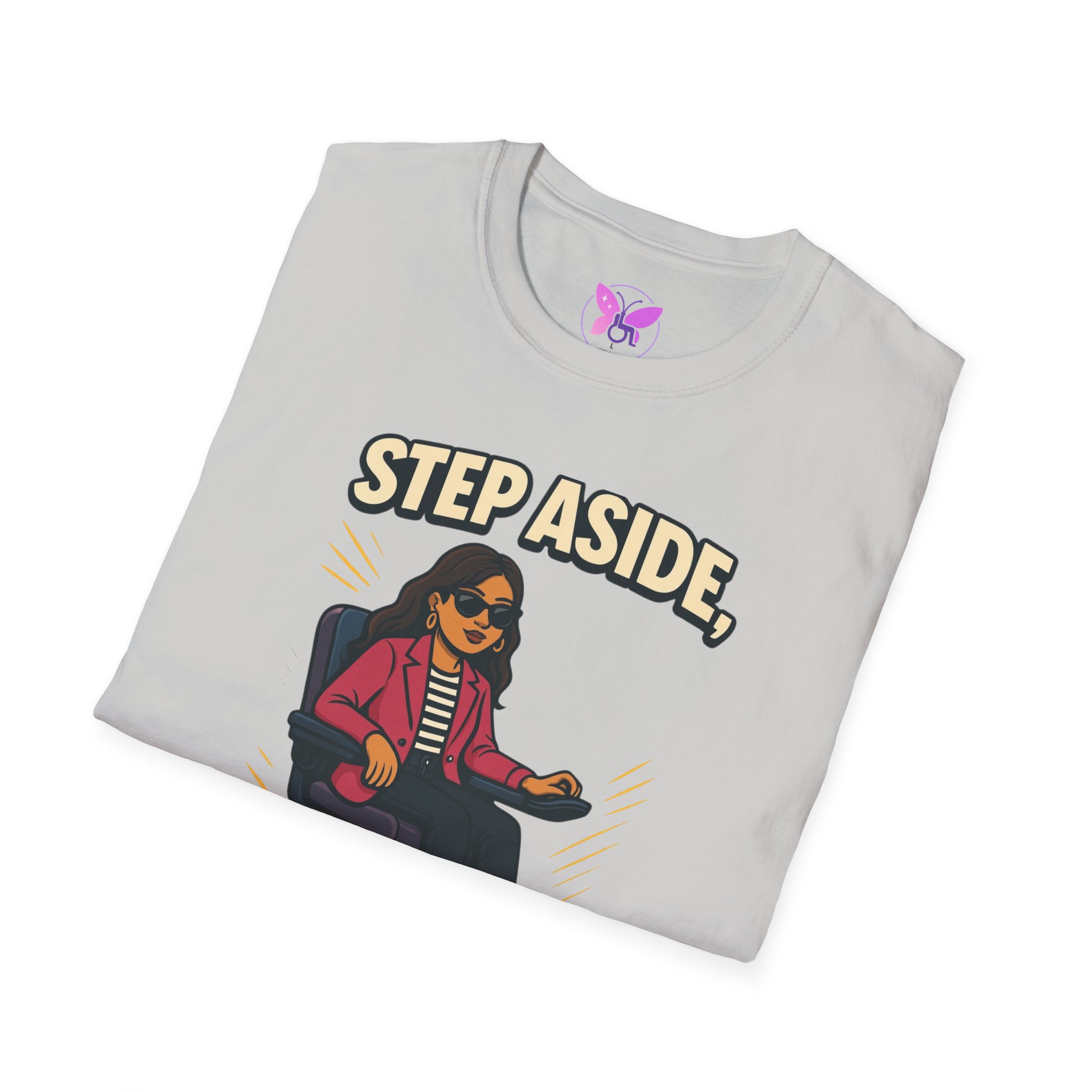 Personalized I Roll With Style Unisex Softstyle T-Shirt, Custom Disability Awareness Tee, Handicap Support Shirt, Inclusive Fashion Top, - Image 8