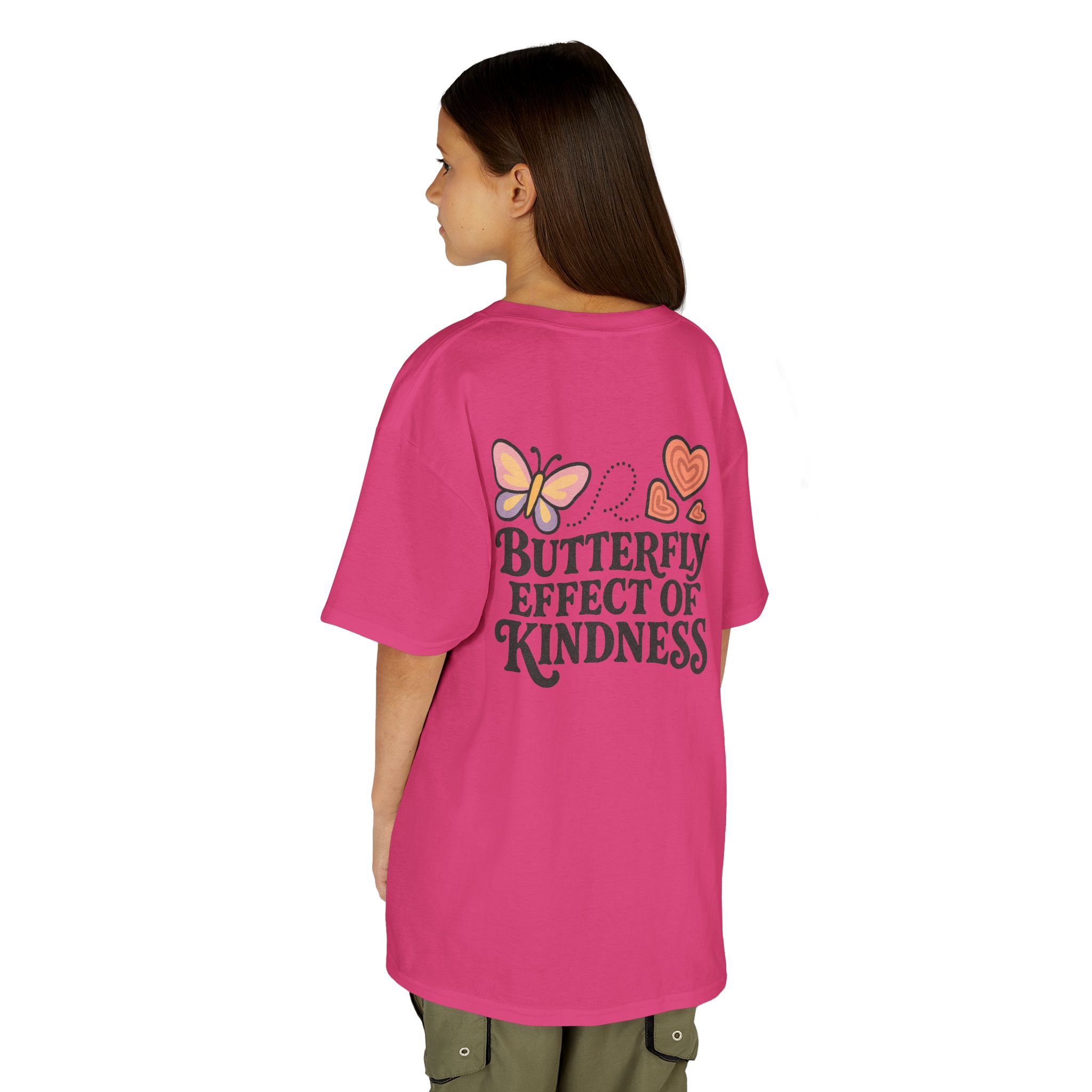 Kids Butterfly Effect of Kindness T-Shirt National Pink Shirt Day - Image 69