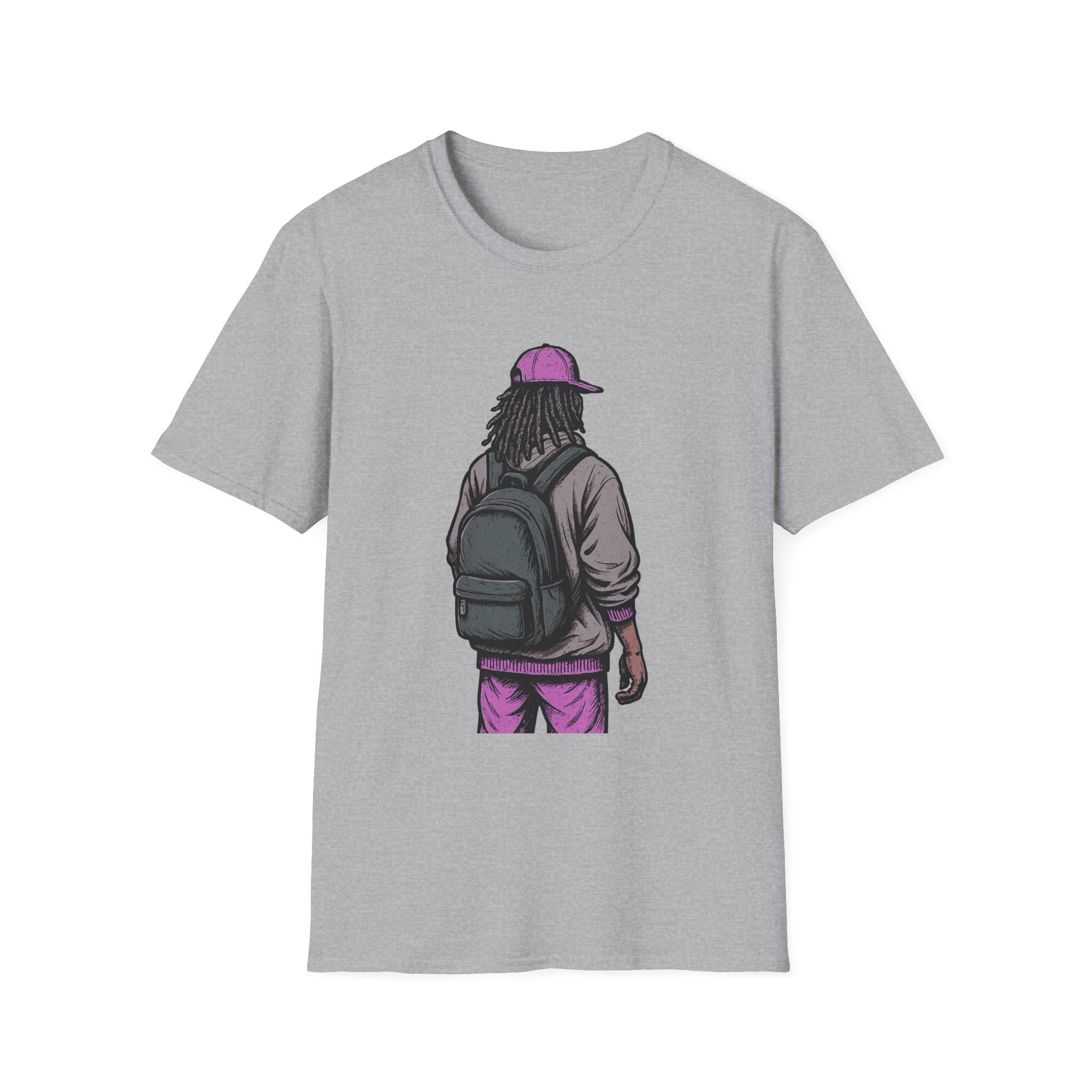 Dreadlocks Streetwear Graphic Tee Purple Cap Hoodie Backpack Urban Unisex Tee soft unisex cotton, Streetwear Lovers, Unisex Gift - Image 9