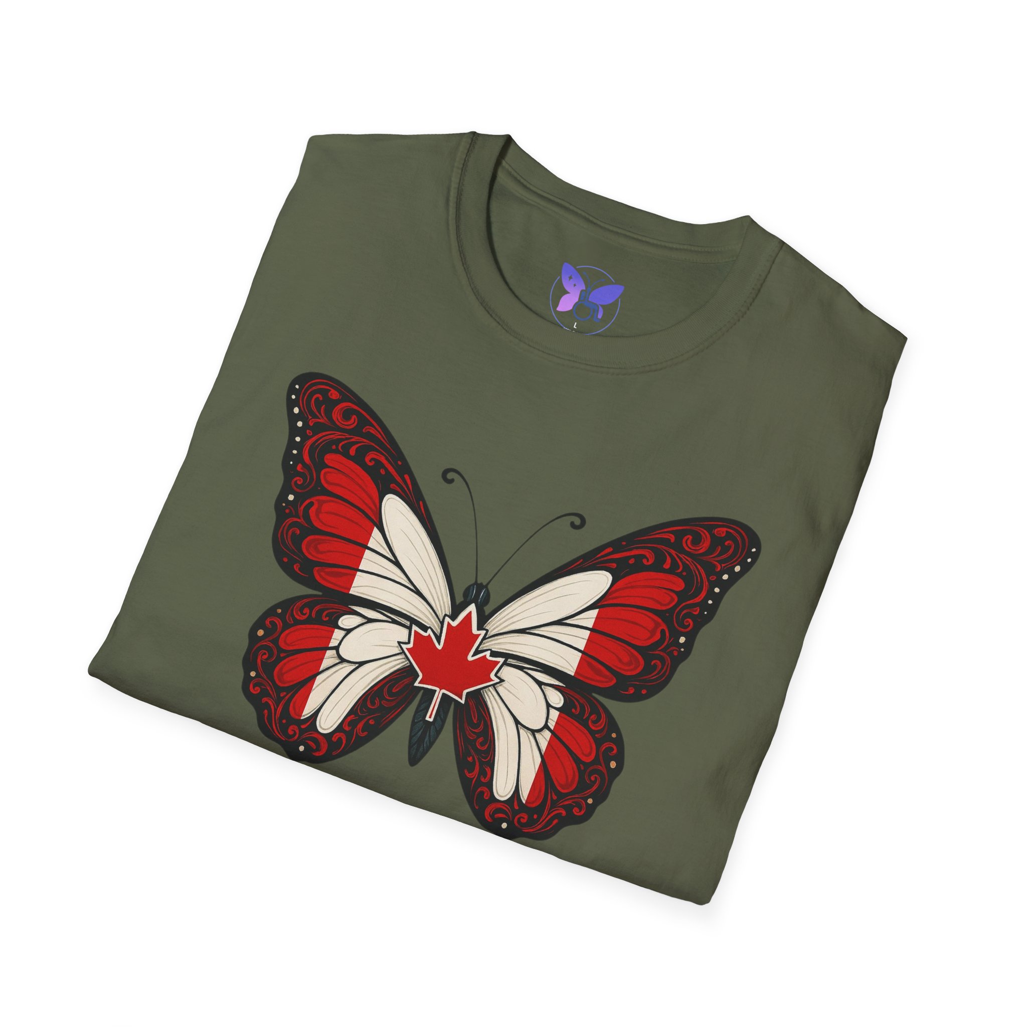 Unstoppable Wings Canada Flag Butterfly Shirt Unisex Canadian Flag Butterfly Tee Patriot Pride Empowerment Graphic Shirt Gift for Canadians - Image 16
