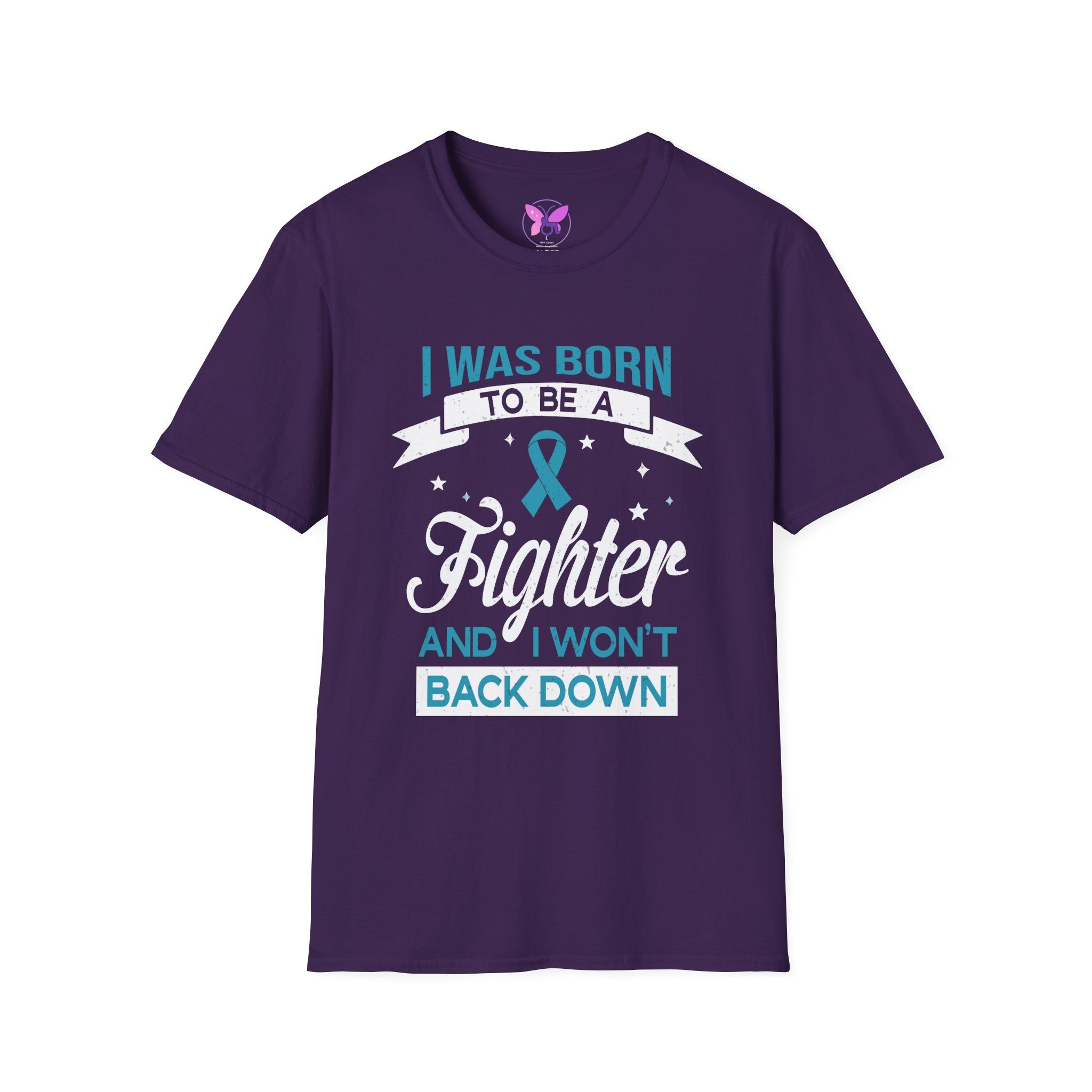 Ribbon Awareness T-Shirt Ovarian Cancer, Sexual Asault Motivational Fighter Unisex Tee| I | Resilience & Motivation Gift for Survivors - Image 17
