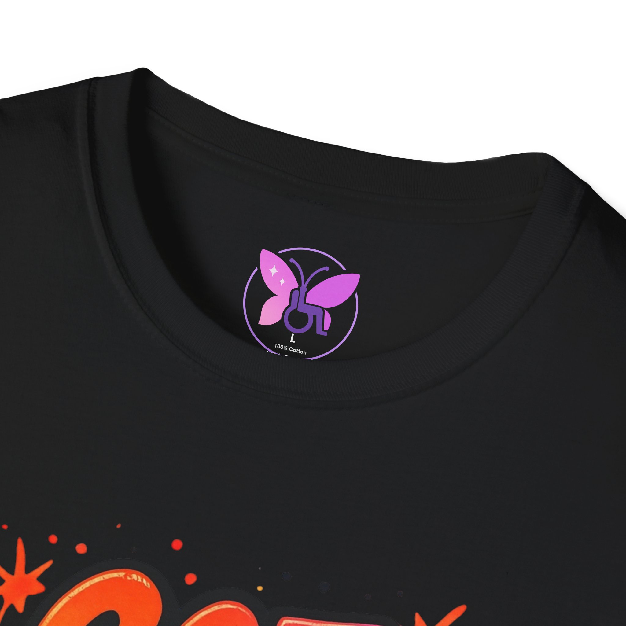 Graffiti Style Unisex T-Shirt, Disability Awareness Tee, Colorful Accessible Shirt, Inclusive Fashion Top, Fun Access Awareness Clothing - Image 7