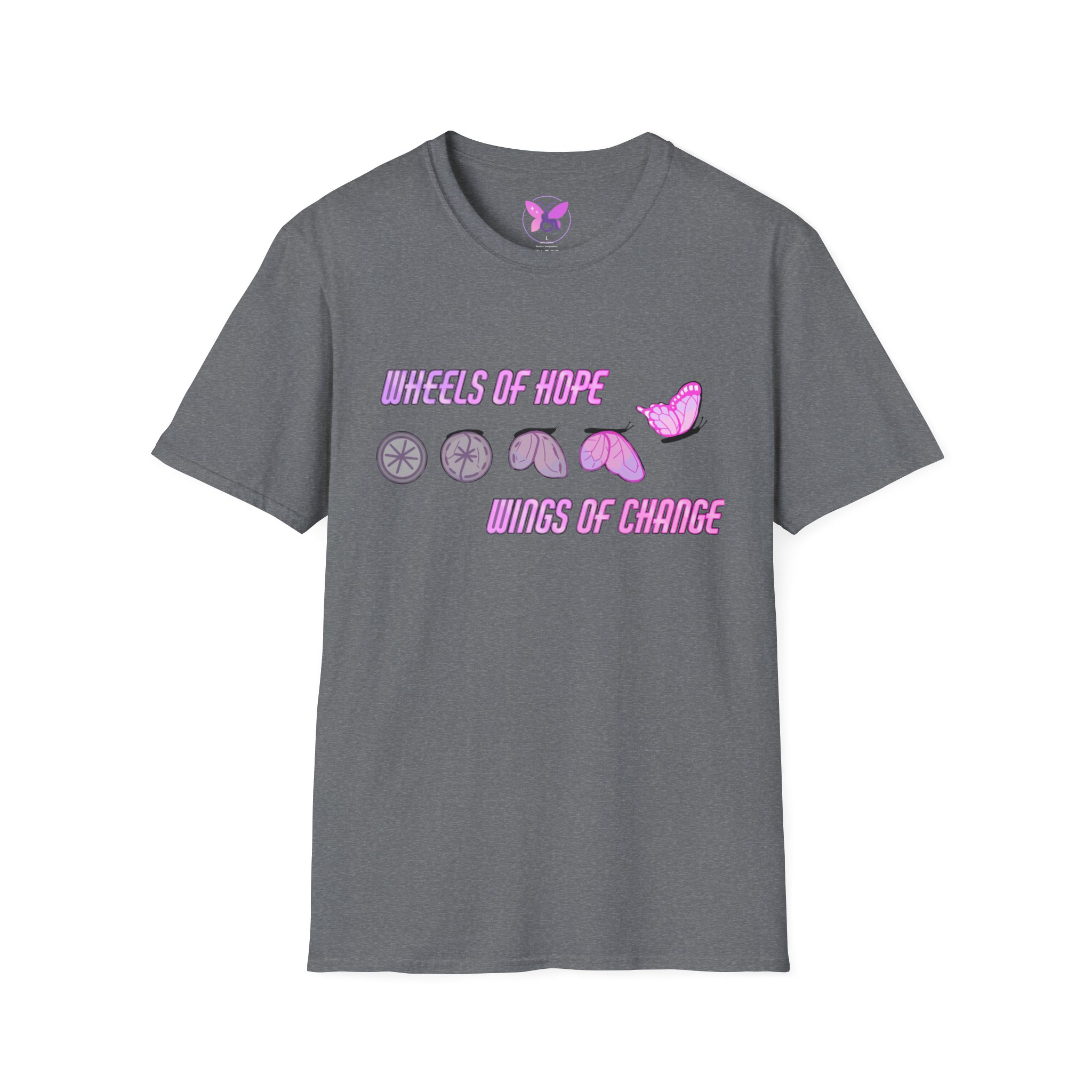 Wheels of Hope Unisex Softstyle T-Shirt, Inspirational Tee, Casual Wear, Gift for Friends, Everyday Comfort, Positive Vibes - Image 17