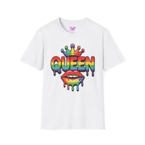 Pride Queen  LGBTQ+ Unisex Softstyle T-Shirt, Inspirational Tee, Casual Wear, Gift for Friends, Everyday Comfort, Positive Vibes