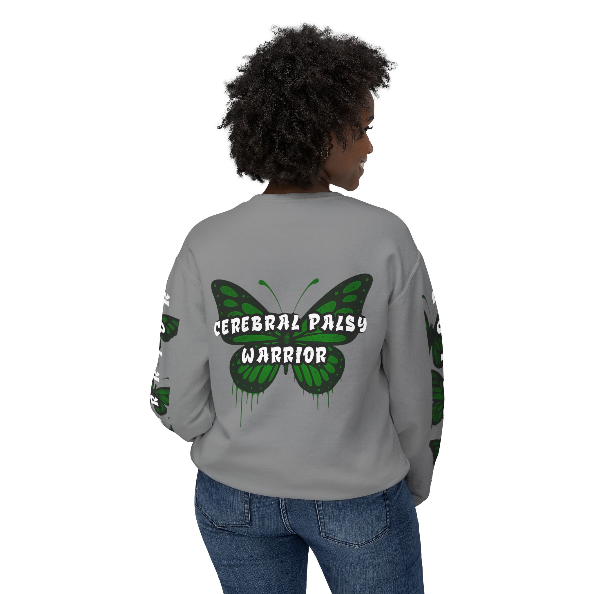 Adult CEREBRAL PALSY WARRIOR Sweatshirt Awareness Apparel by Butterfly Dreams On Wheels - Image 8