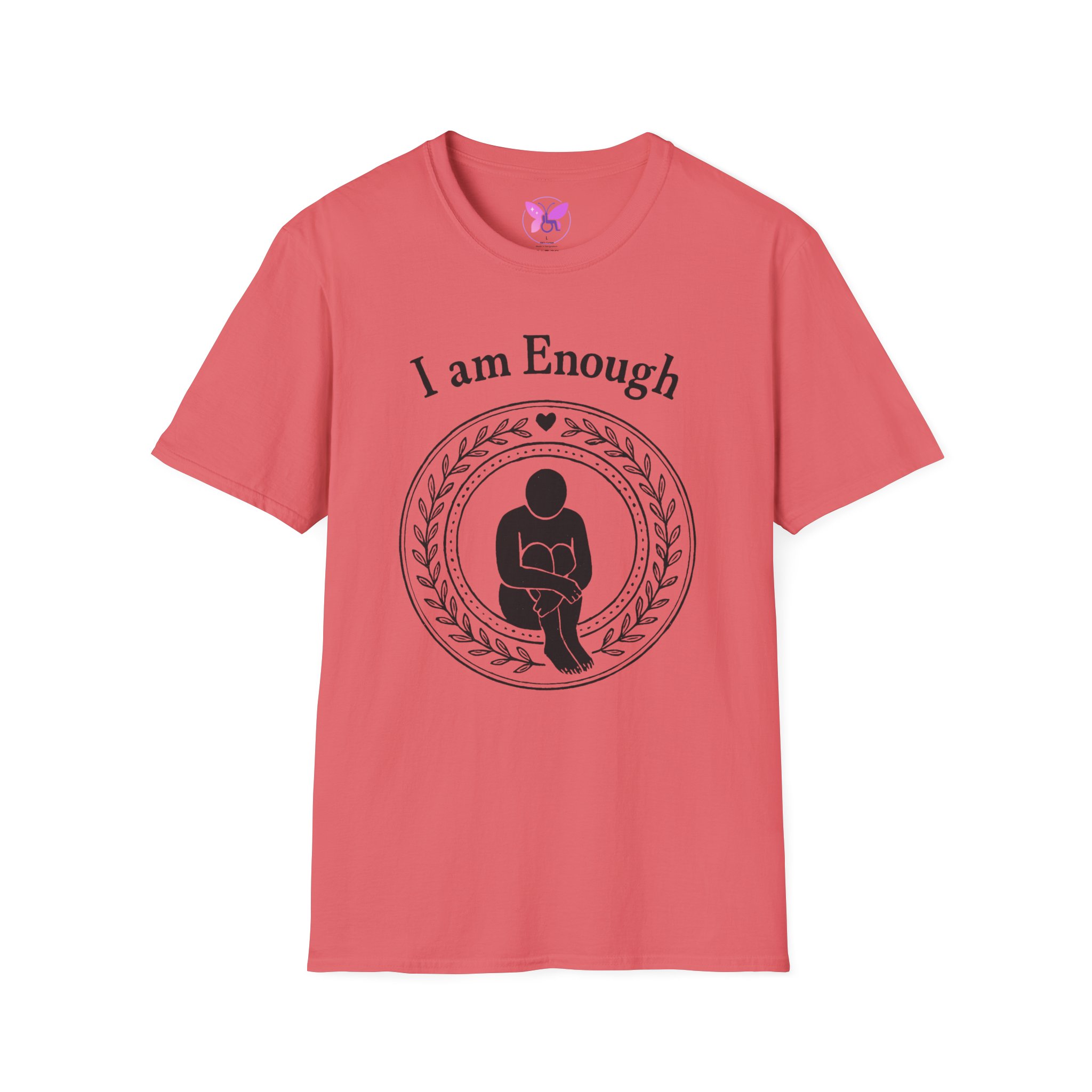 I Am Enough T-Shirt - Mental Health Awareness Shirt, Self Love Tee, Positive Message, Empowerment Apparel, Gift for Women, You Are Enough - Image 5