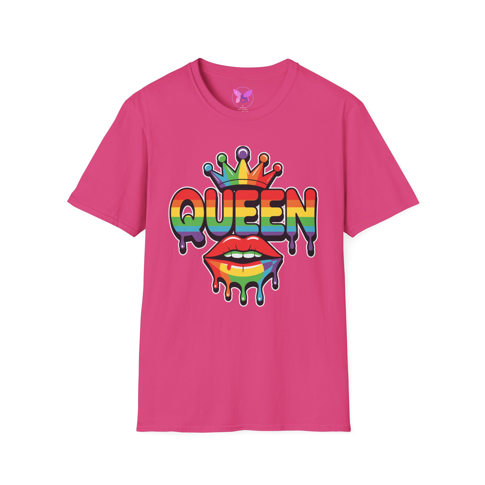 Pride Queen LGBTQ+ Unisex Softstyle T-Shirt, Inspirational Tee, Casual Wear, Gift for Friends, Everyday Comfort, Positive Vibes - Image 37