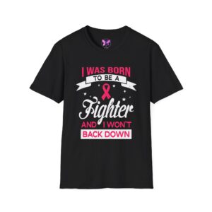Pink Ribbon Breast Cancer Shirt, Fighter Survivor Tee, Awareness Gift , Inspirational Unisex Tee, Cancer Support Shirt Gift for Survivors