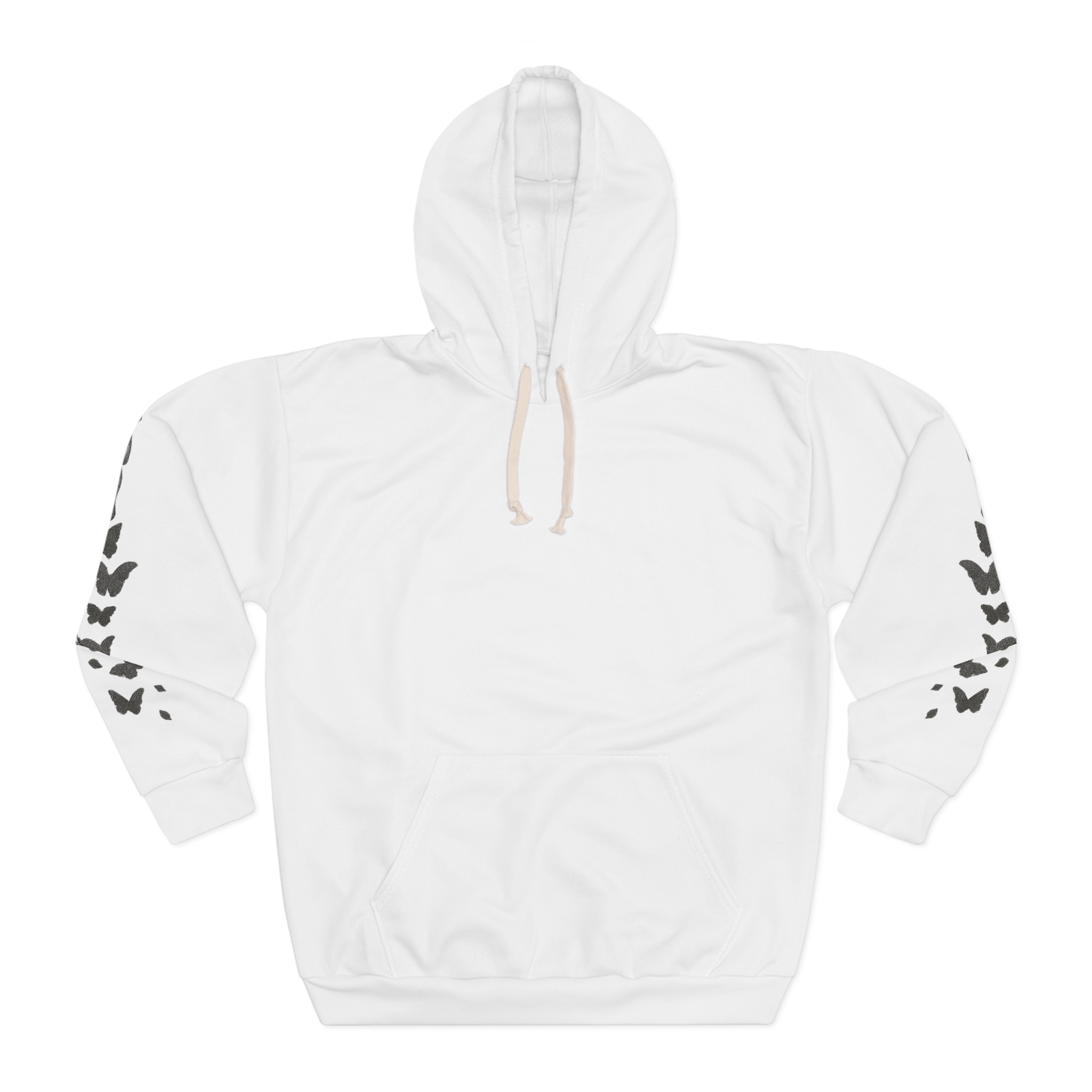 Wings of Survival Unisex Pullover Hoodie, Skull and Butterflies, Streetwear ,Gothic Pullover, Roses Hoodie. Festival Hoodie, Classy Hoodie - Image 2