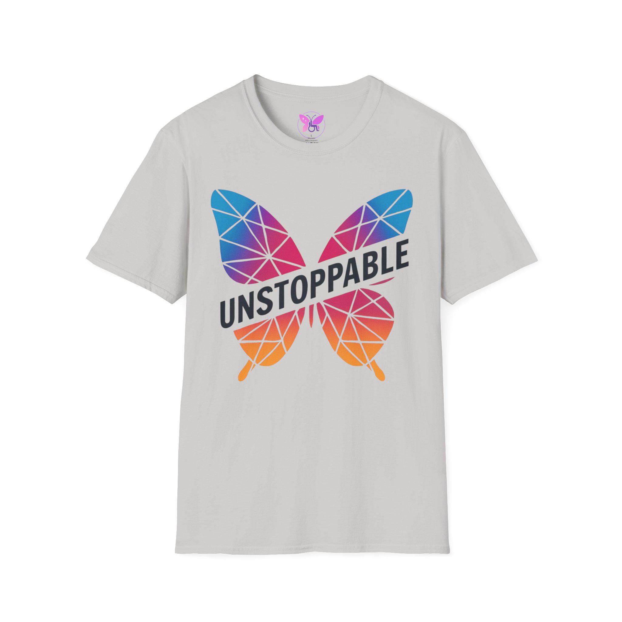 Unstoppable butterfly T-shirt -Geometric Colorful Butterfly Tee | Motivational Graphic Shirt | Gift for Her | Inspirational Apparel - Image 5