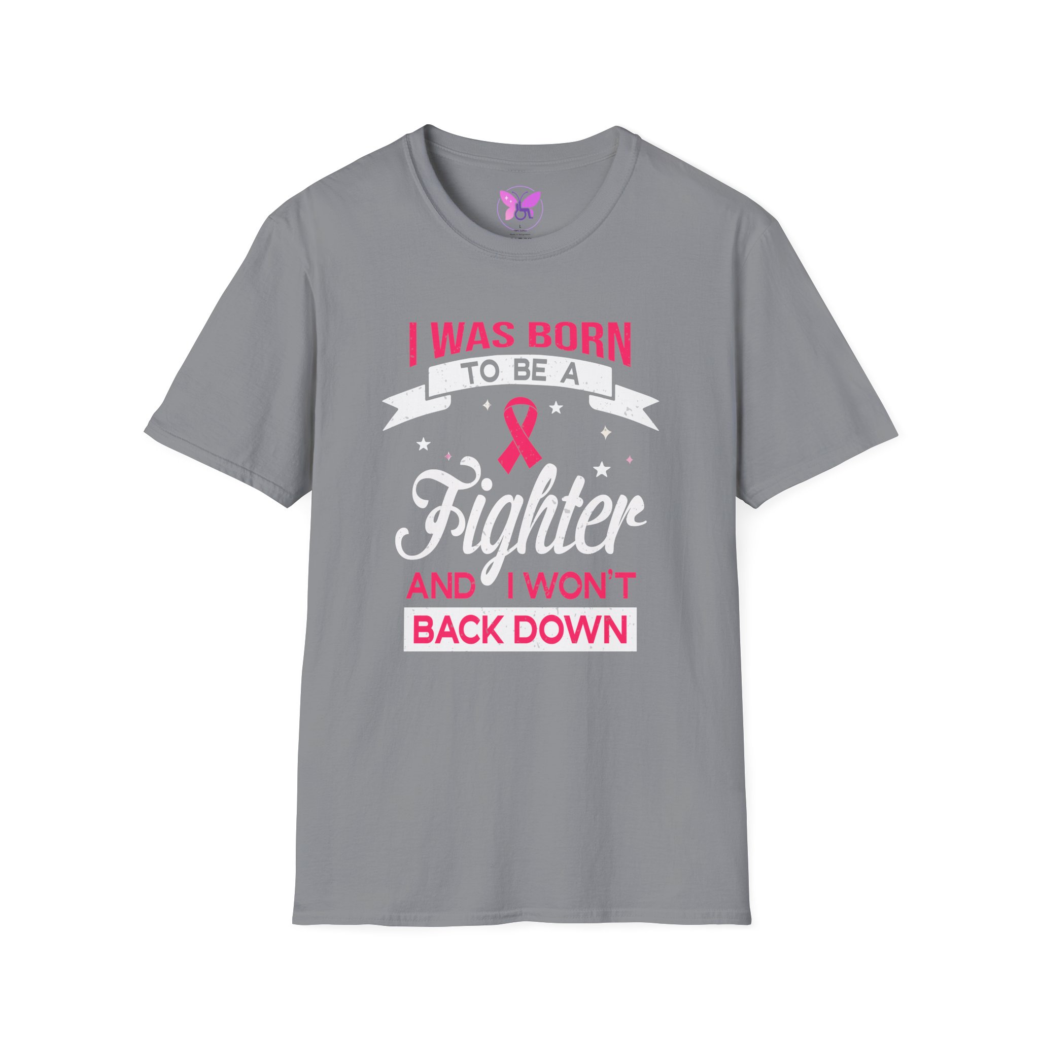 Breast Cancer Awareness Fighter T-Shirt Born to Be a Fighter I Wont Back Down Shirt, Pink Ribbon Empowerment Tee, Survivor Support Gift - Image 9