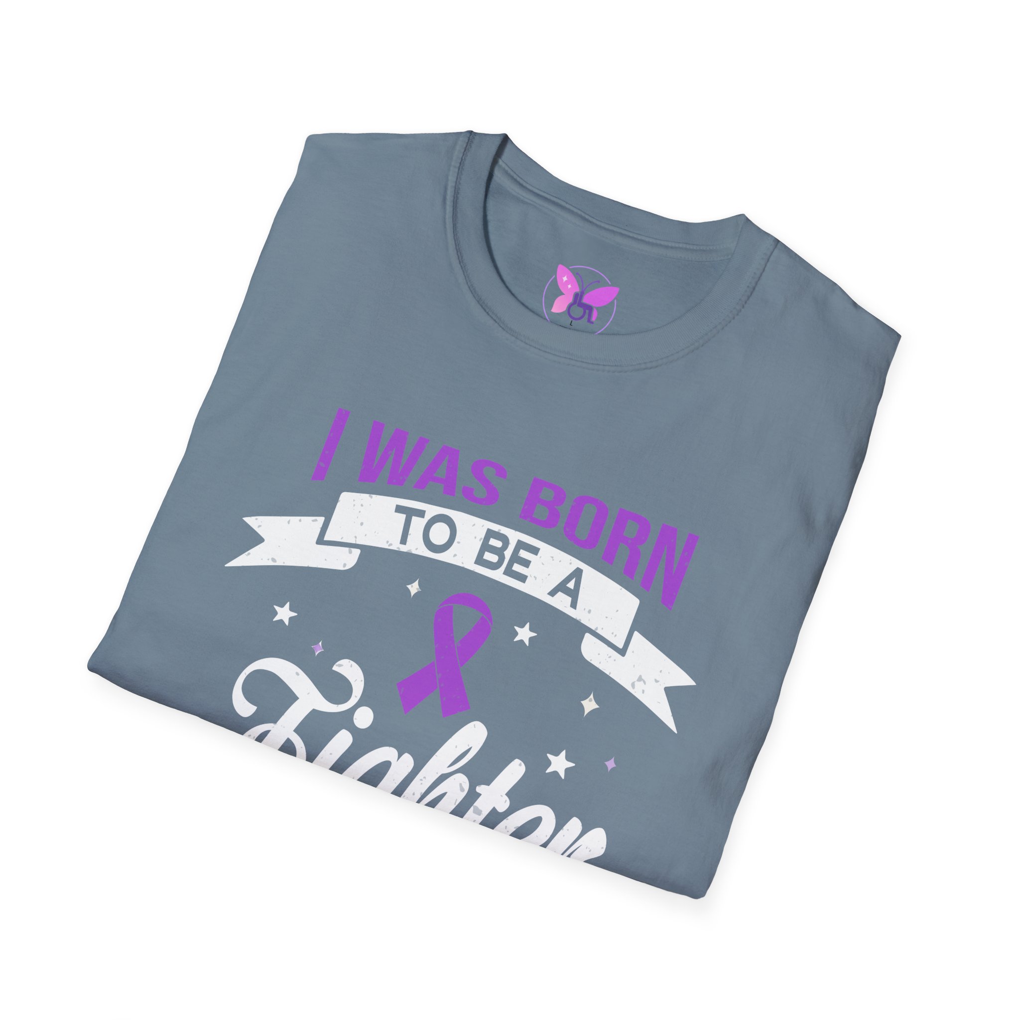 Purple Ribbon Awareness T-Shirt Pancreatic Cancer, Epilepsy, Domestic Violence Support Motivational Fighter Unisex Tee Will Not Back Down - Image 12