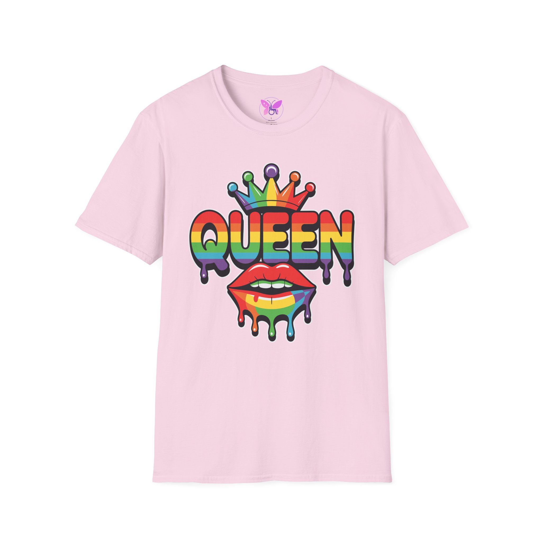 Pride Queen LGBTQ+ Unisex Softstyle T-Shirt, Inspirational Tee, Casual Wear, Gift for Friends, Everyday Comfort, Positive Vibes - Image 33