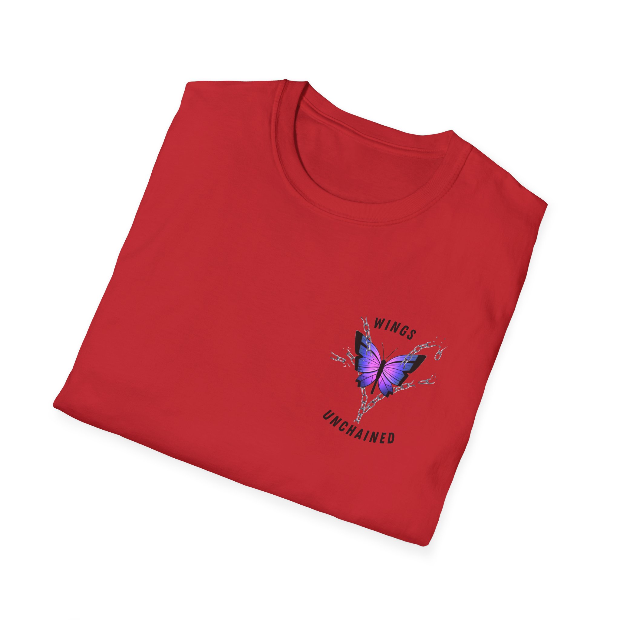 Butterfly Strength T-Shirt Wings Unchained Inspirational Tee, Empowerment , Motivational Gift, Resilient Tee, Surviour Tee, Purple Butterfly - Image 40