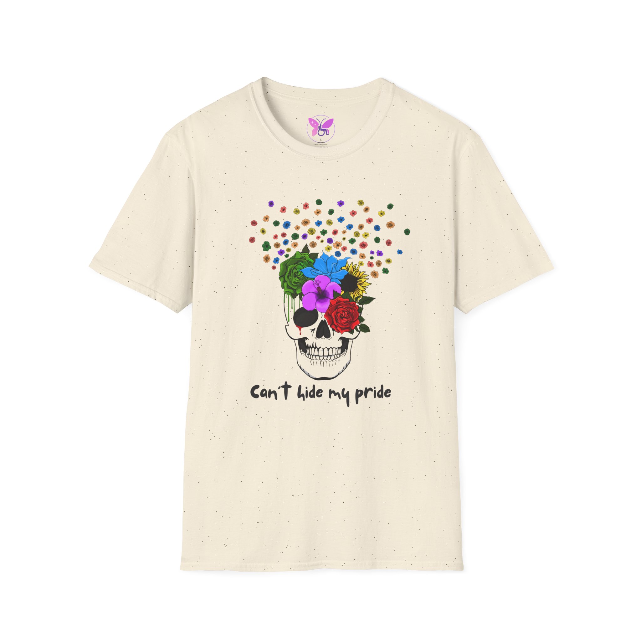 Can't Hide My Pride Skull LGBTQ Shirt -Queer Identity, Gay Pride, Inclusive Empowerment Tee, Self-Love and Acceptance - Image 9