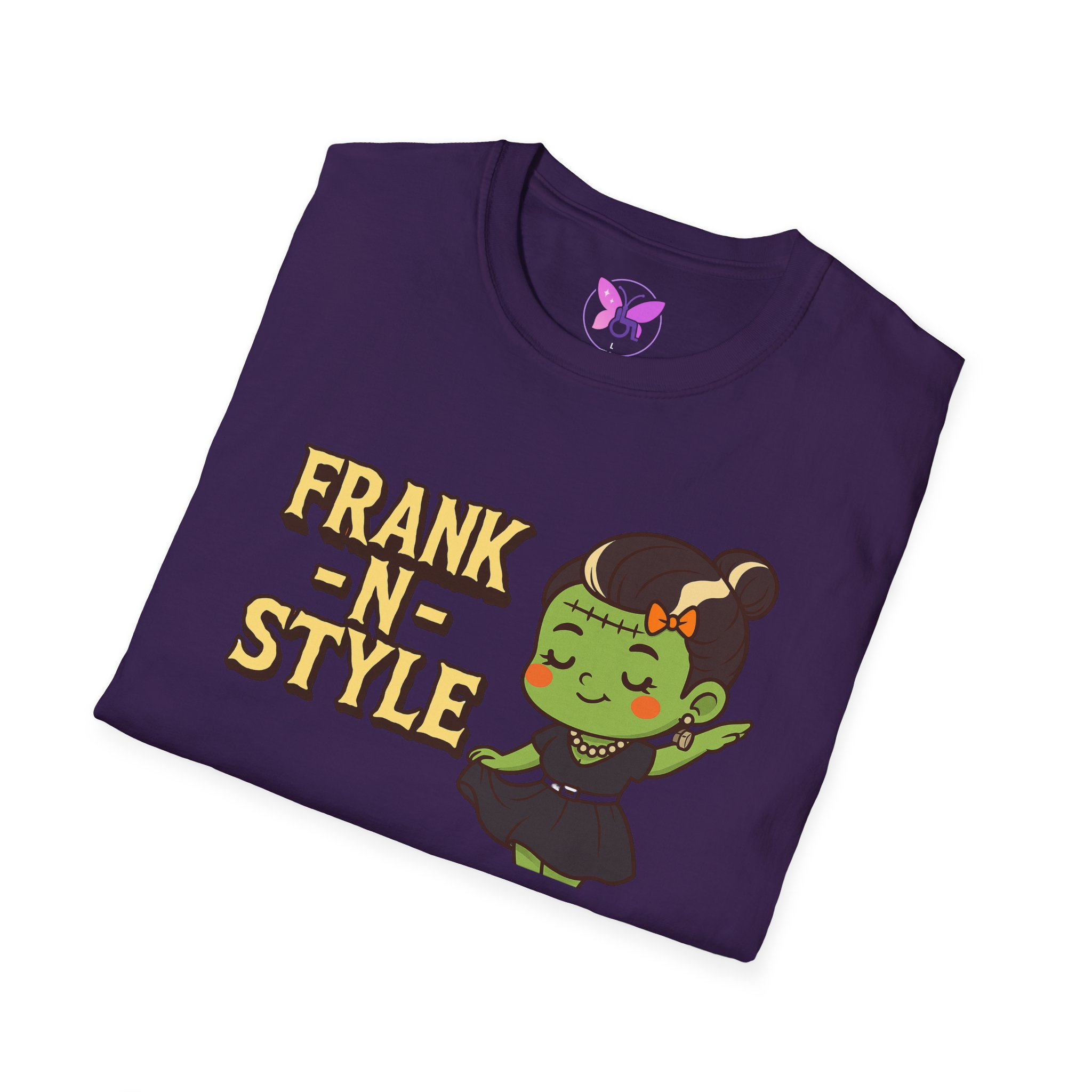 Girl Frank N Style Unisex Softstyle T-Shirt, Halloween Tee, Cute Monster Shirt, Gift for Friends, Spooky Season Apparel - Image 36
