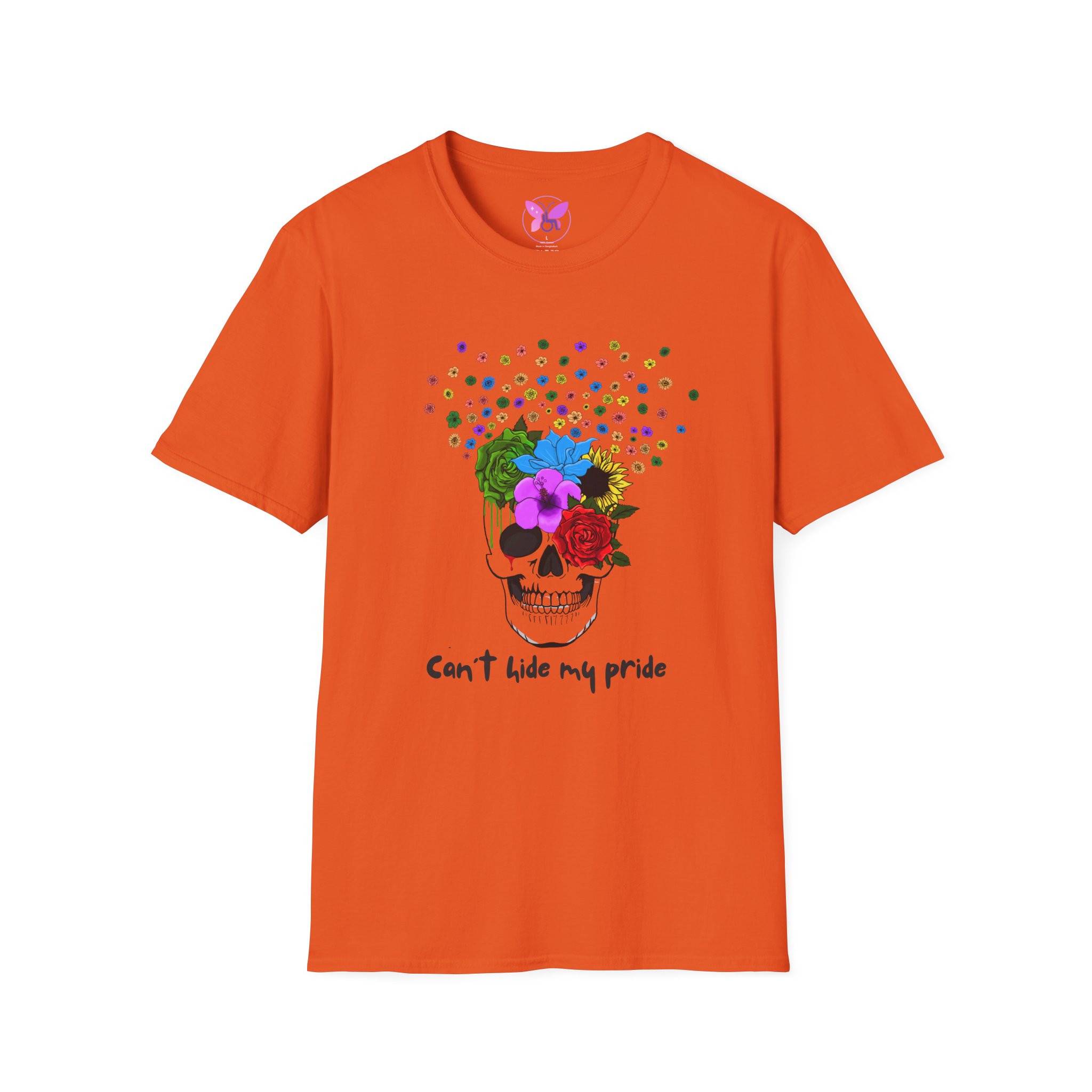 Can't Hide My Pride Skull LGBTQ Shirt -Queer Identity, Gay Pride, Inclusive Empowerment Tee, Self-Love and Acceptance - Image 5
