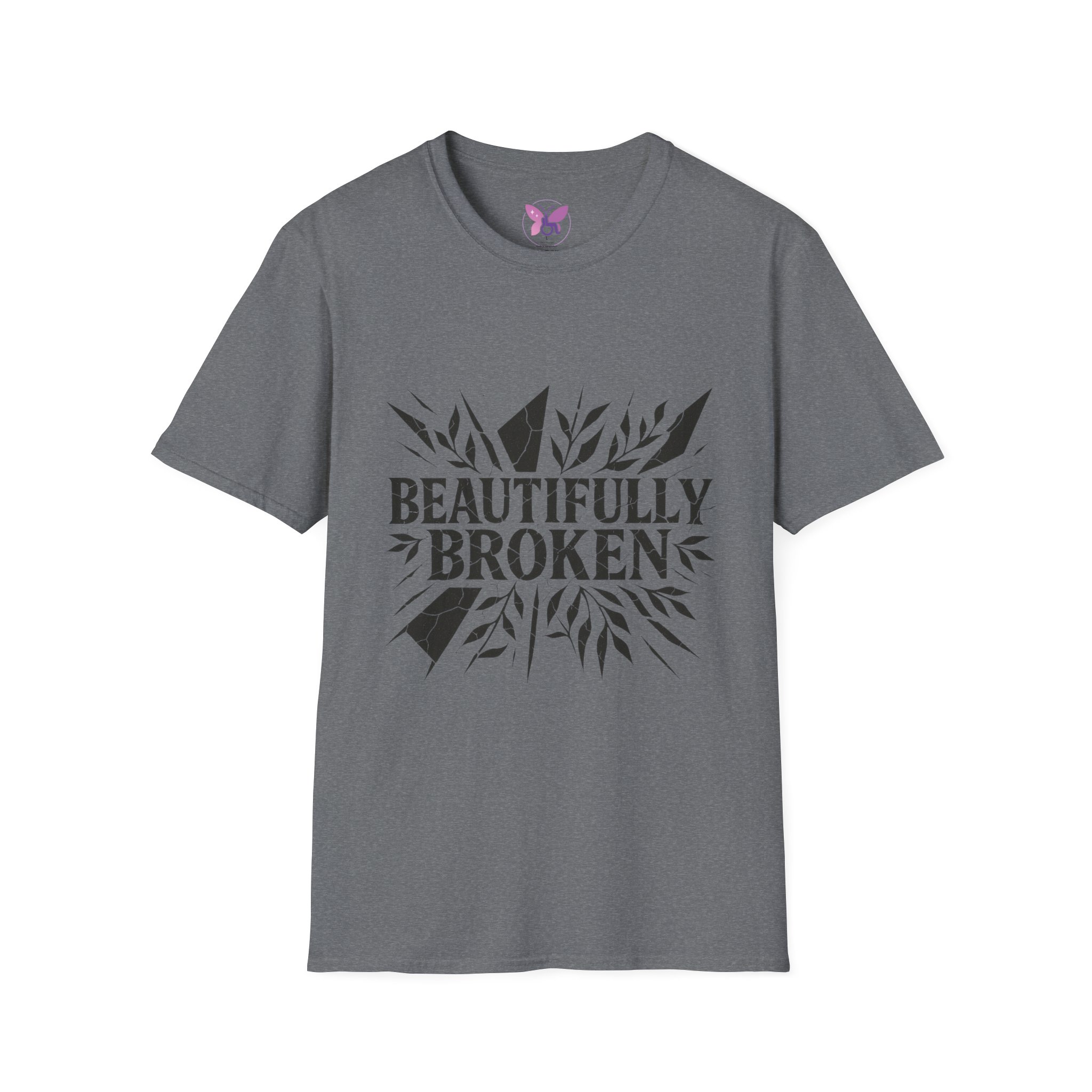 Beautifully Broken T-Shirt Inspirational Quote Tee, Empowerment Gift Promoting Self-love, Motivation and Mental Health Awareness. - Image 25