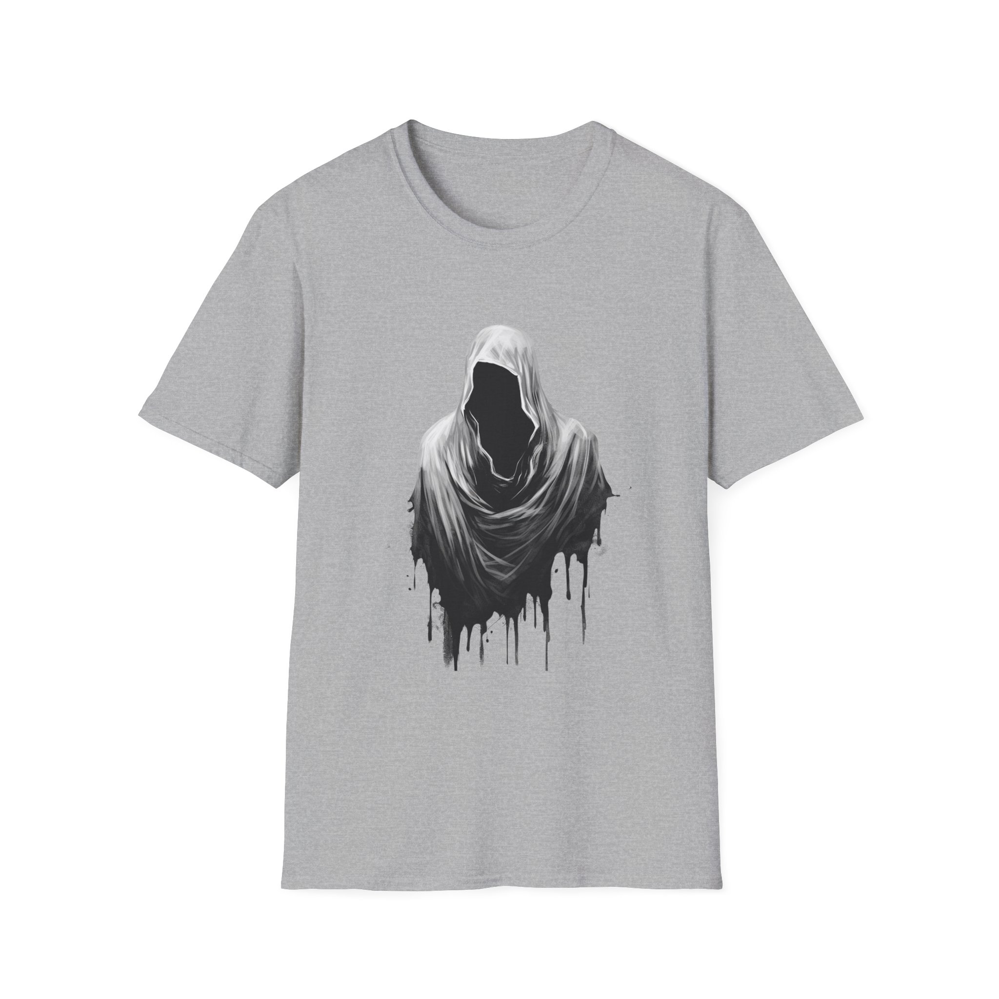 Hooded Void Graphic Tee Gothic Horror Dripping Cloak T Shirt, Streetwear, Dark Fantasy Apparel Spooky Tee Halloween Shirt Gift For Goth - Image 9