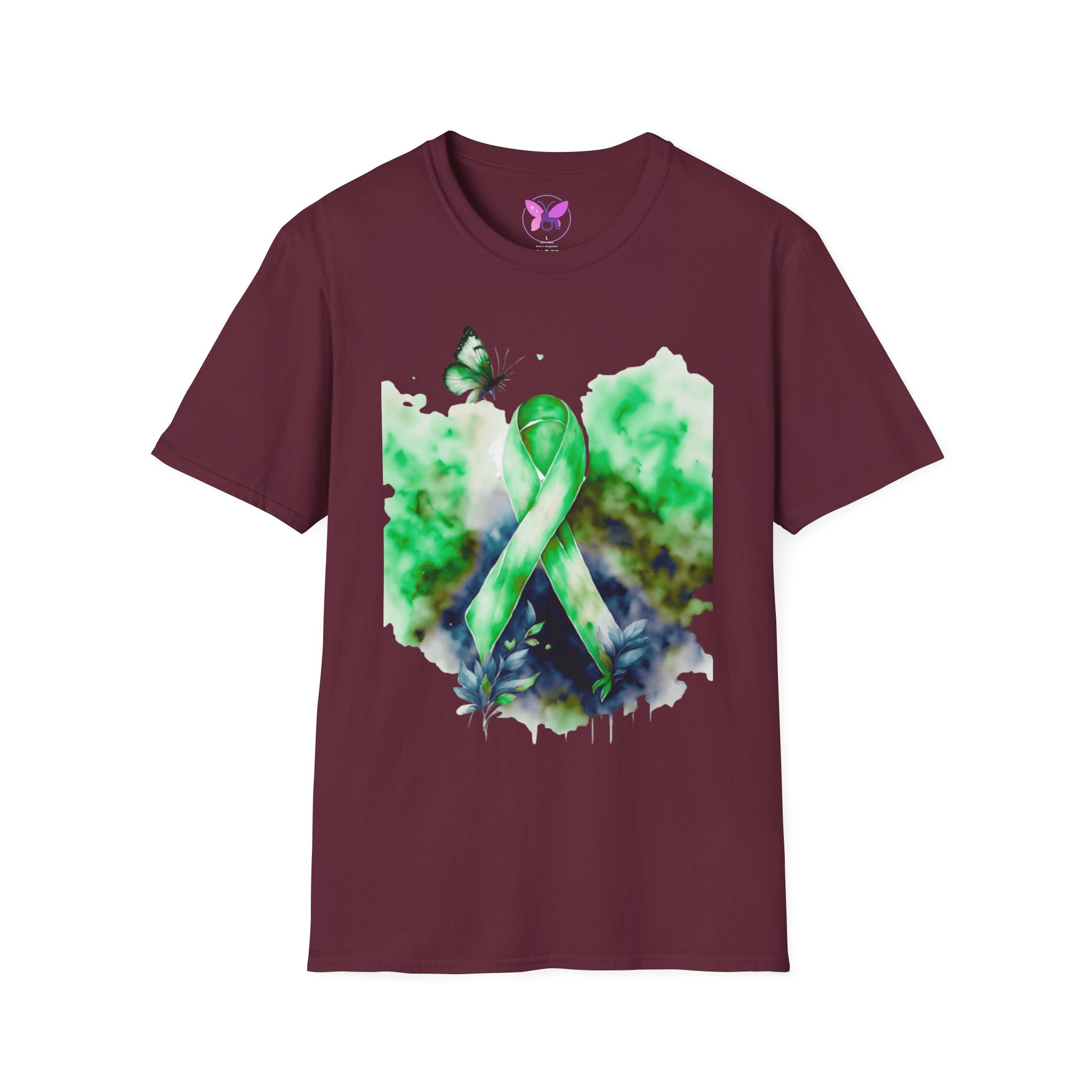 Cerebral Palsy Awareness T-Shirt Green Ribbon Butterfly Tee for Support, Disability Pride Unisex T-Shirt Gift for Campaign t-shirt - Image 9