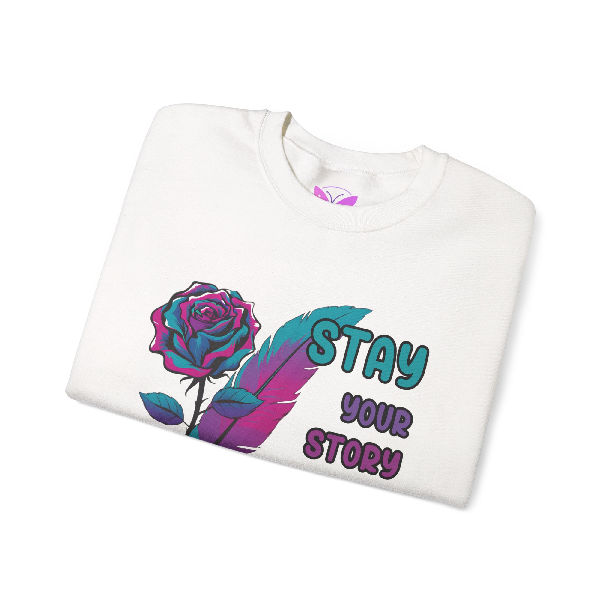 Stay Your Story is Not Over Suicide Awareness, Prevention, Motivational Crewneck, Inspirational Gift, Mental Health Awareness Sweatshirt - Image 3