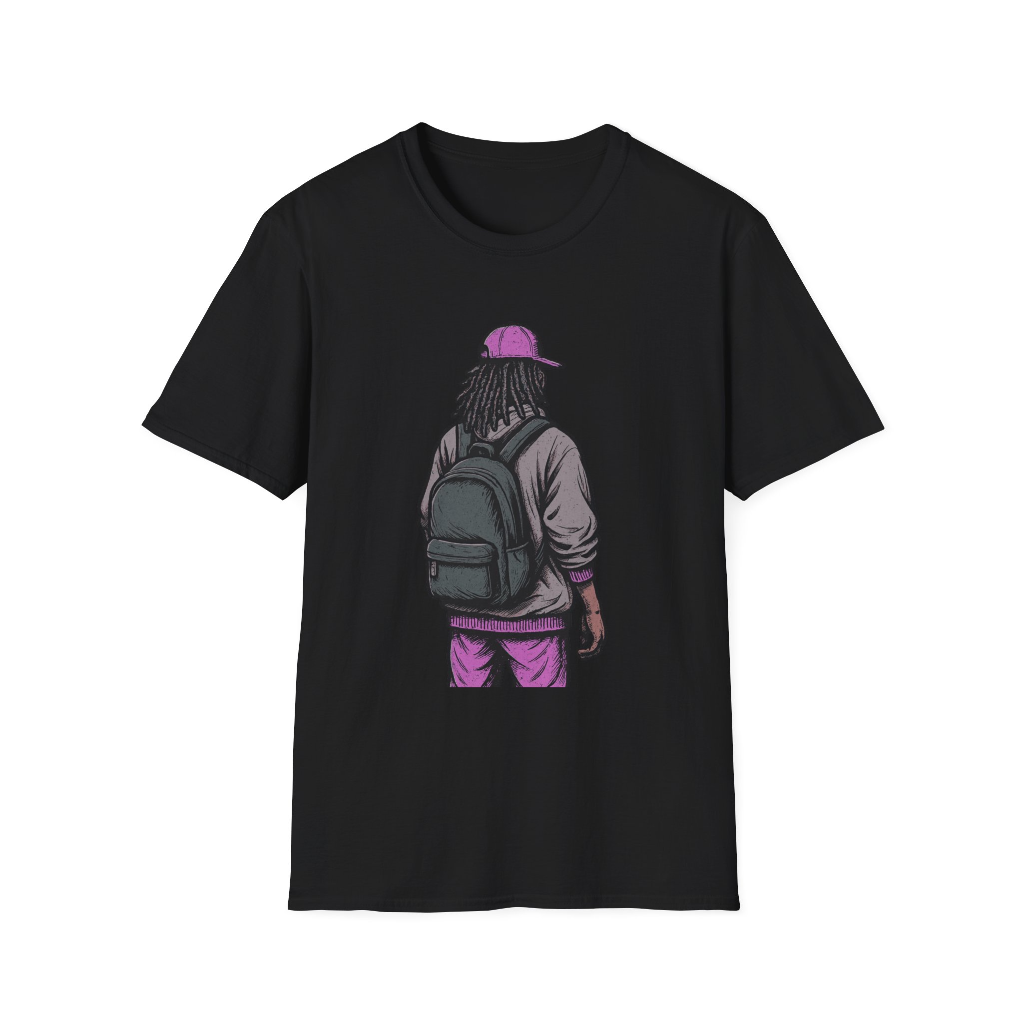 Dreadlocks Streetwear Graphic Tee Purple Cap Hoodie Backpack Urban Unisex Tee soft unisex cotton, Streetwear Lovers, Unisex Gift - Image 5