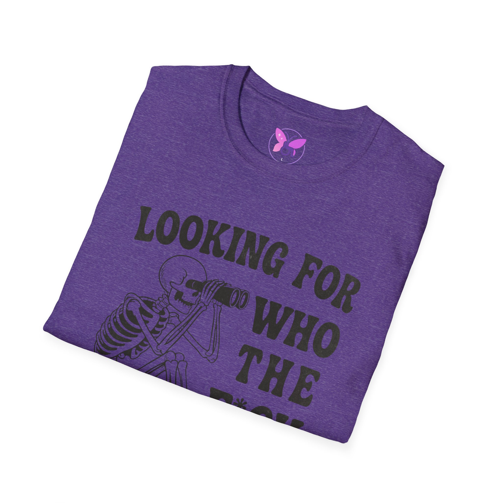 Looking For Who The F*ck Asked You Skeleton Graphic Tee Edgy Statement Halloween - Image 24