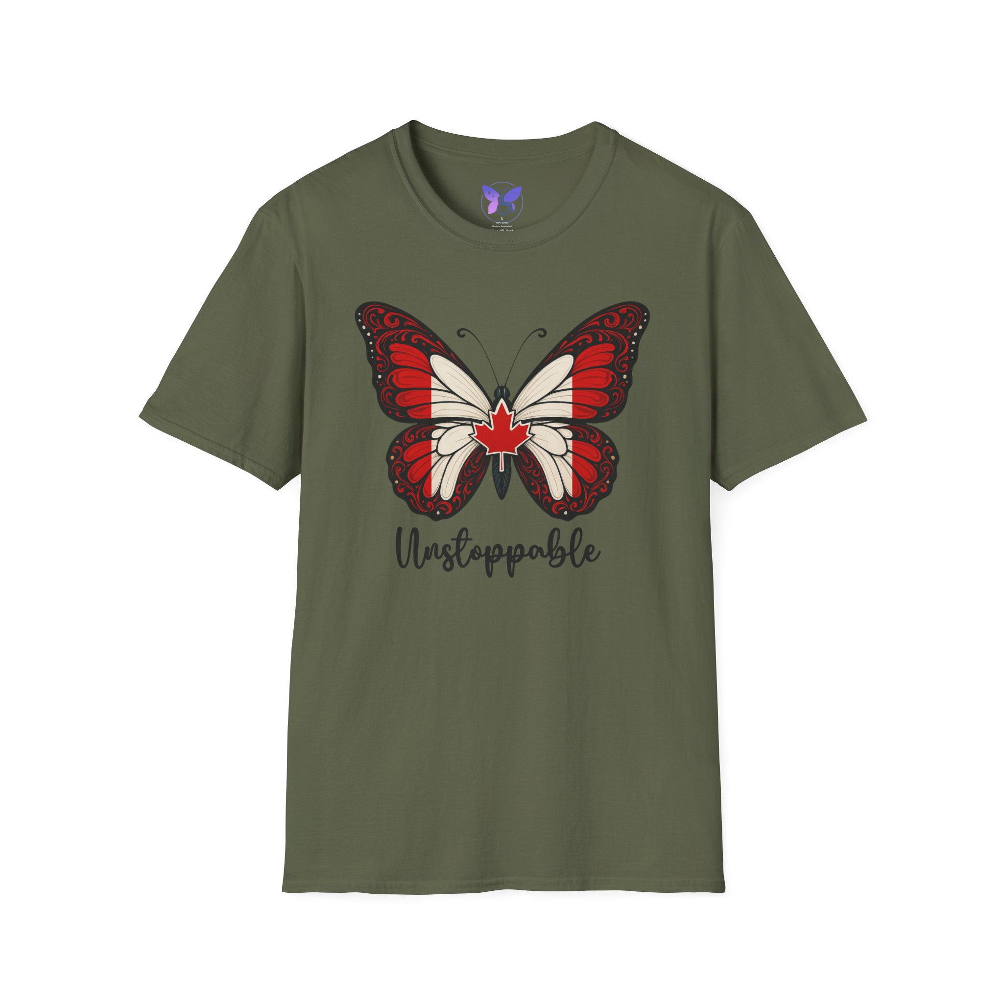 Unstoppable Wings Canada Flag Butterfly Shirt Unisex Canadian Flag Butterfly Tee Patriot Pride Empowerment Graphic Shirt Gift for Canadians - Image 13