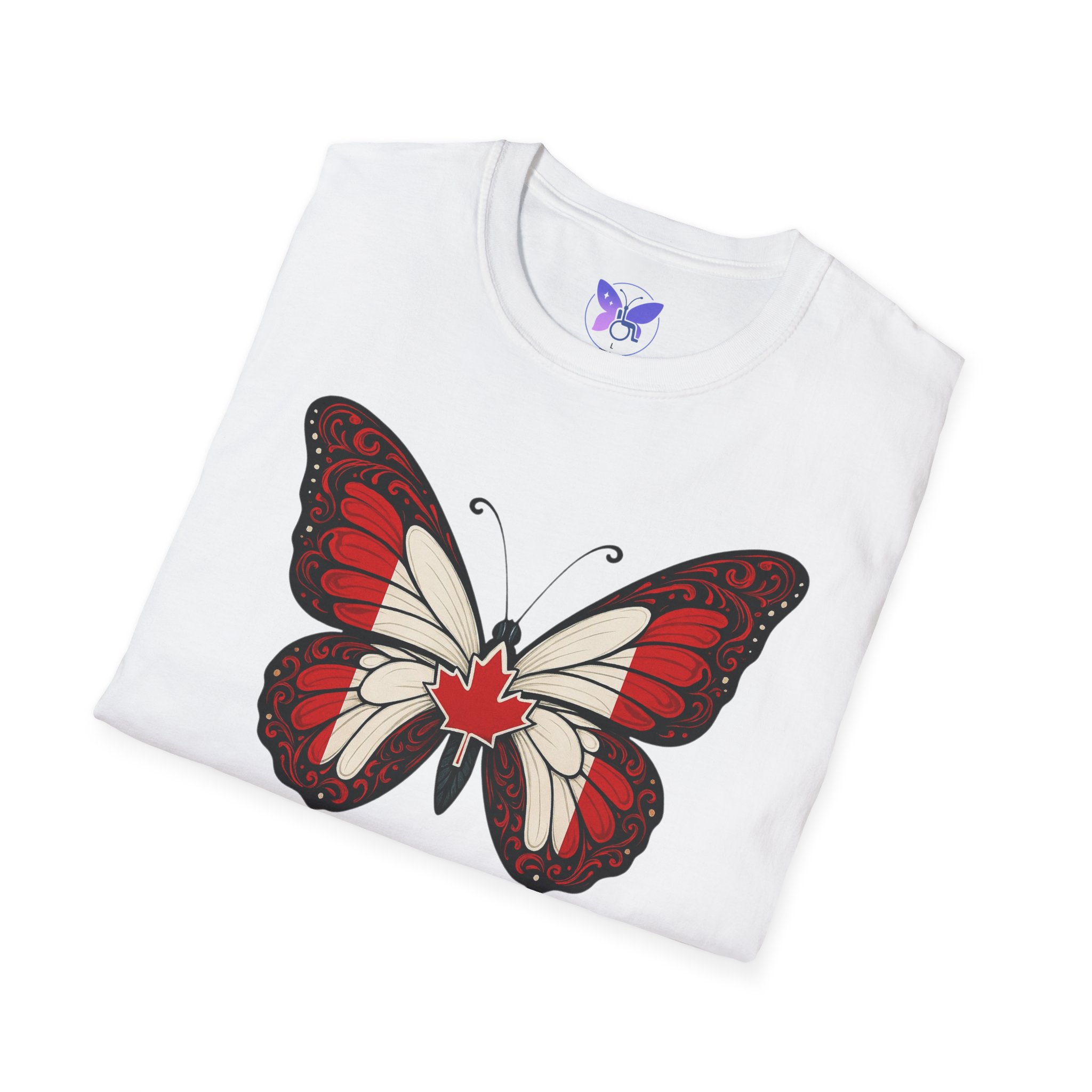Unstoppable Wings Canada Flag Butterfly Shirt Unisex Canadian Flag Butterfly Tee Patriot Pride Empowerment Graphic Shirt Gift for Canadians - Image 4